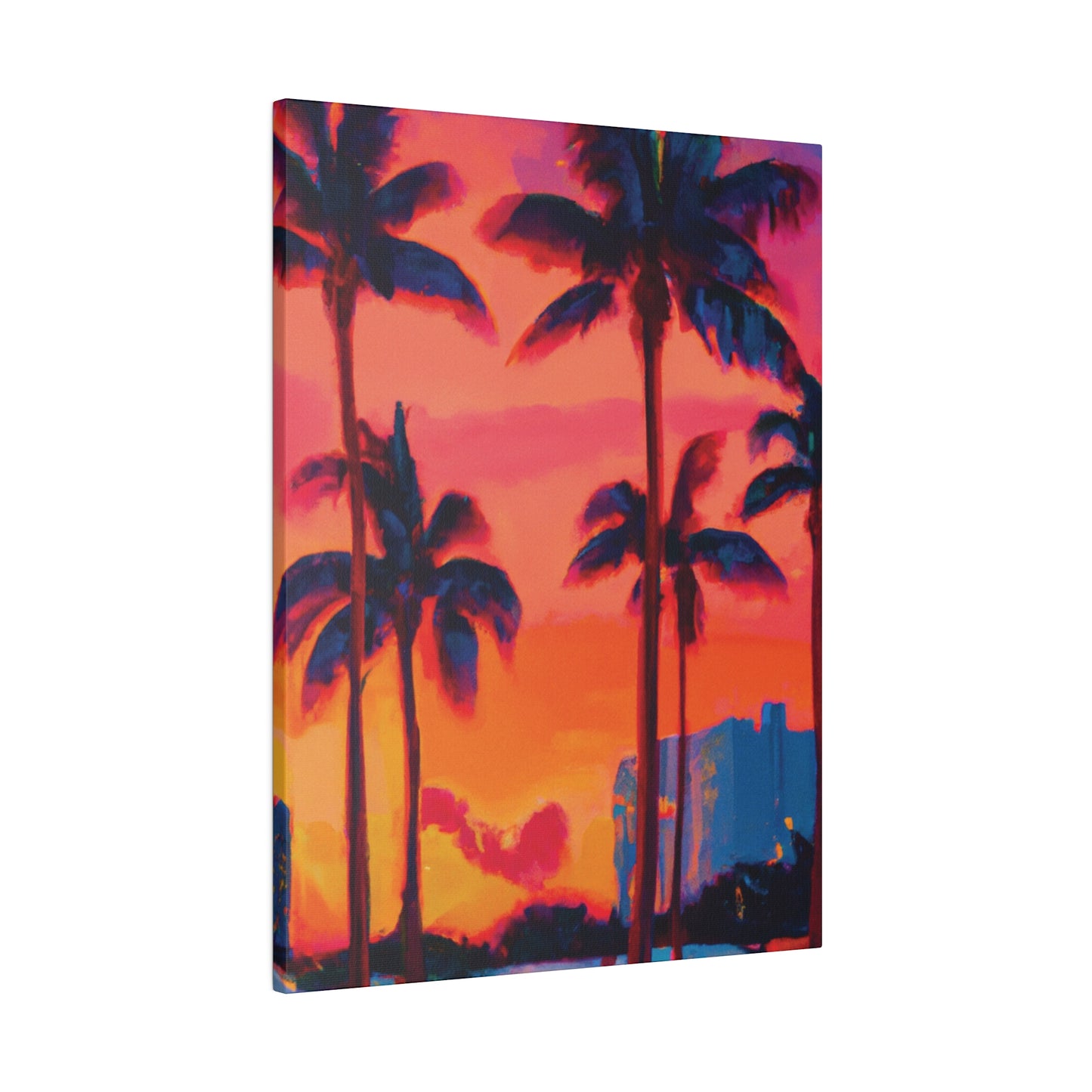 4456Y - Miami Beach Sunset Painting Print | Miami | Beach | Sunset | Poster | Home Decor | Wall Art | Canvas