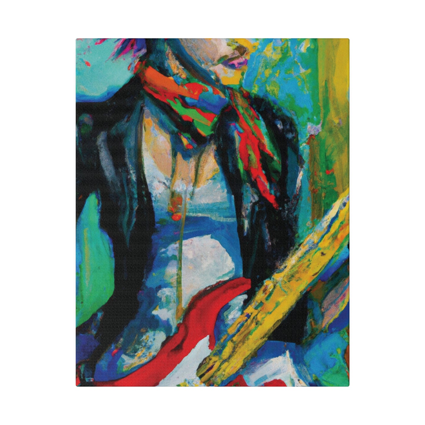 7264L - Rockstar Oil Painting Style Print | Poster | Home Decor | Wall Art | Music Art | Canvas