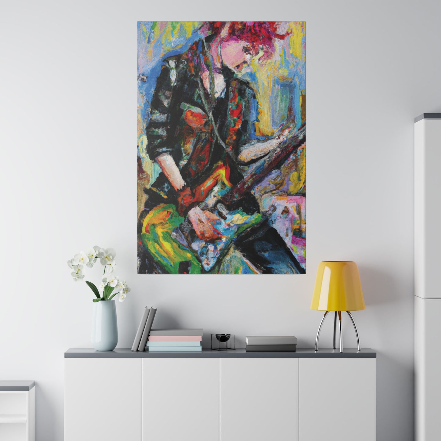 4658Z - Rockstar Oil Painting Style Print | Poster | Home Decor | Wall Art | Music Art | Canvas