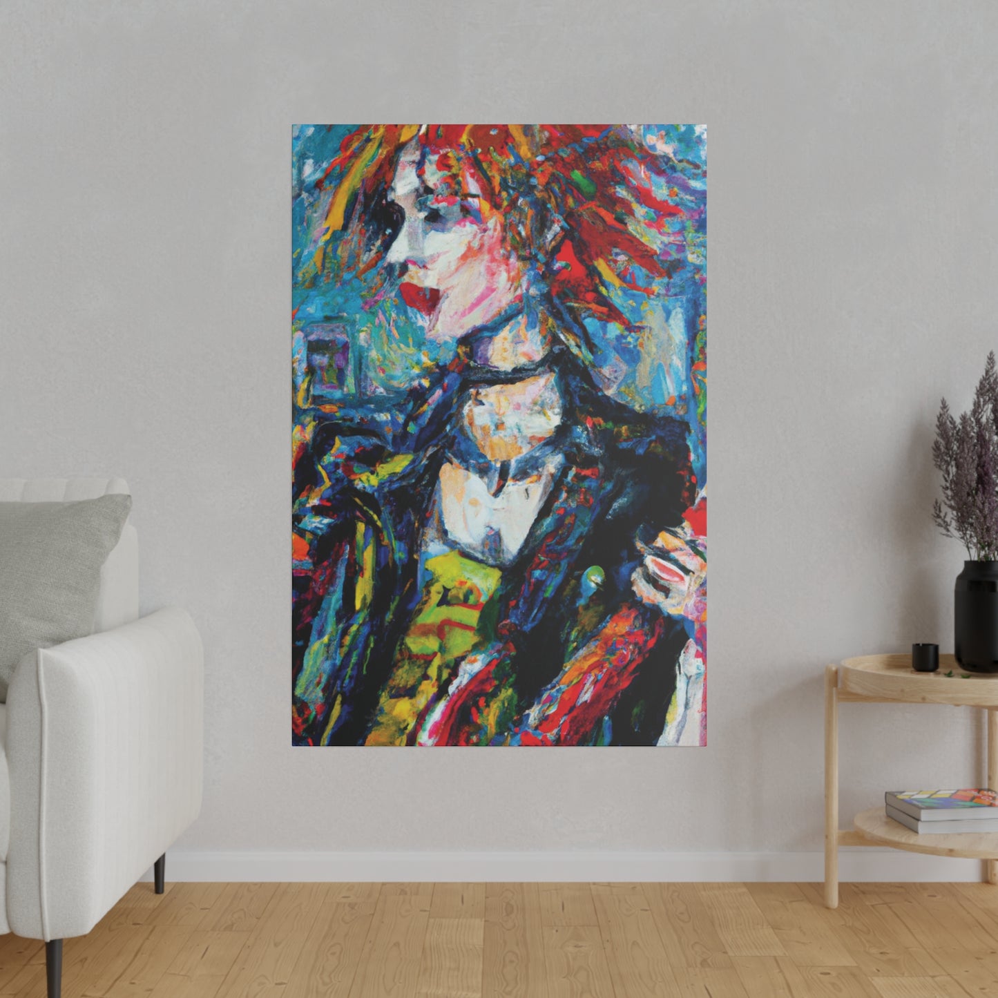 5997K - Rockstar Oil Painting Style Print | Poster | Home Decor | Wall Art | Music Art | Canvas