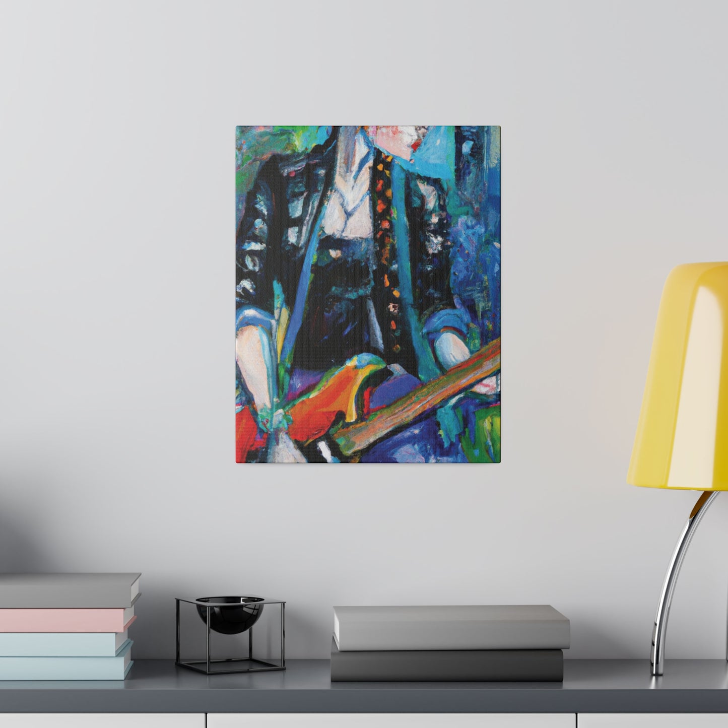 7376R - Rockstar Oil Painting Style Print | Poster | Home Decor | Wall Art | Music Art | Canvas