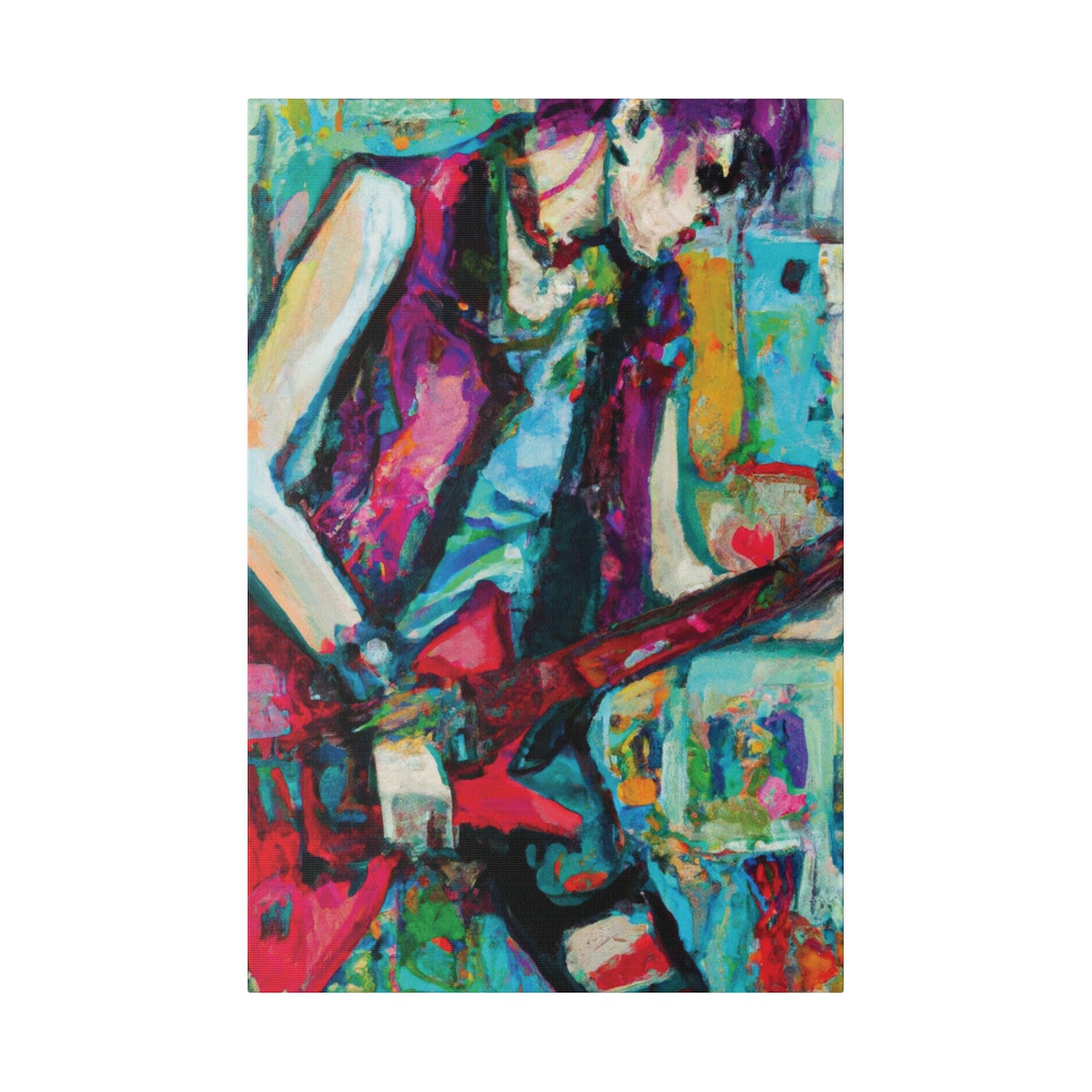 8398K - Rockstar Oil Painting Style Print | Poster | Home Decor | Wall Art | Music Art | Canvas