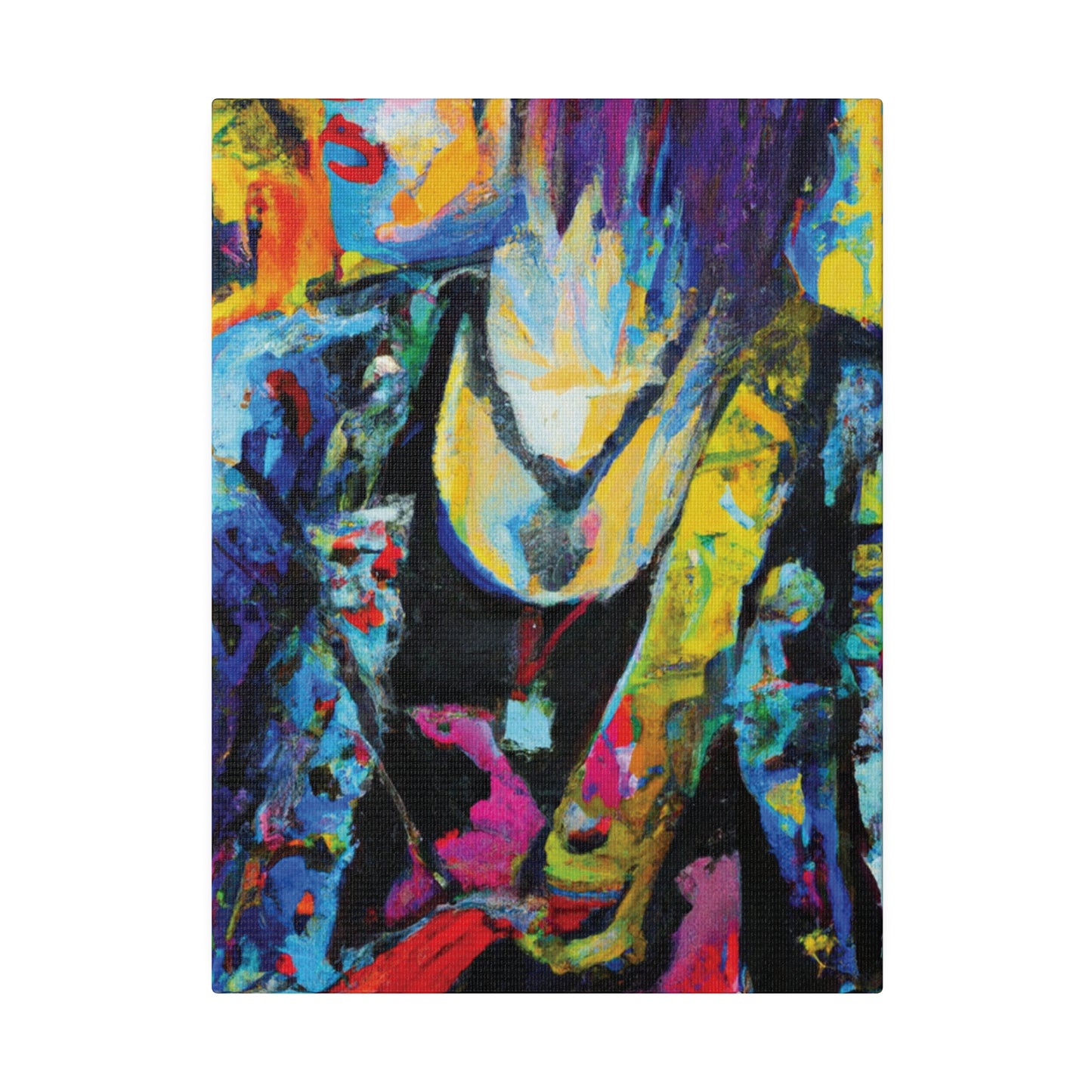 9756Z - Rockstar Oil Painting Style Print | Poster | Home Decor | Wall Art | Music Art | Canvas