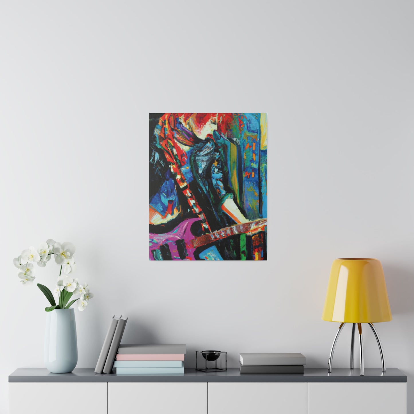 8461D - Rockstar Oil Painting Style Print | Poster | Home Decor | Wall Art | Music Art | Canvas