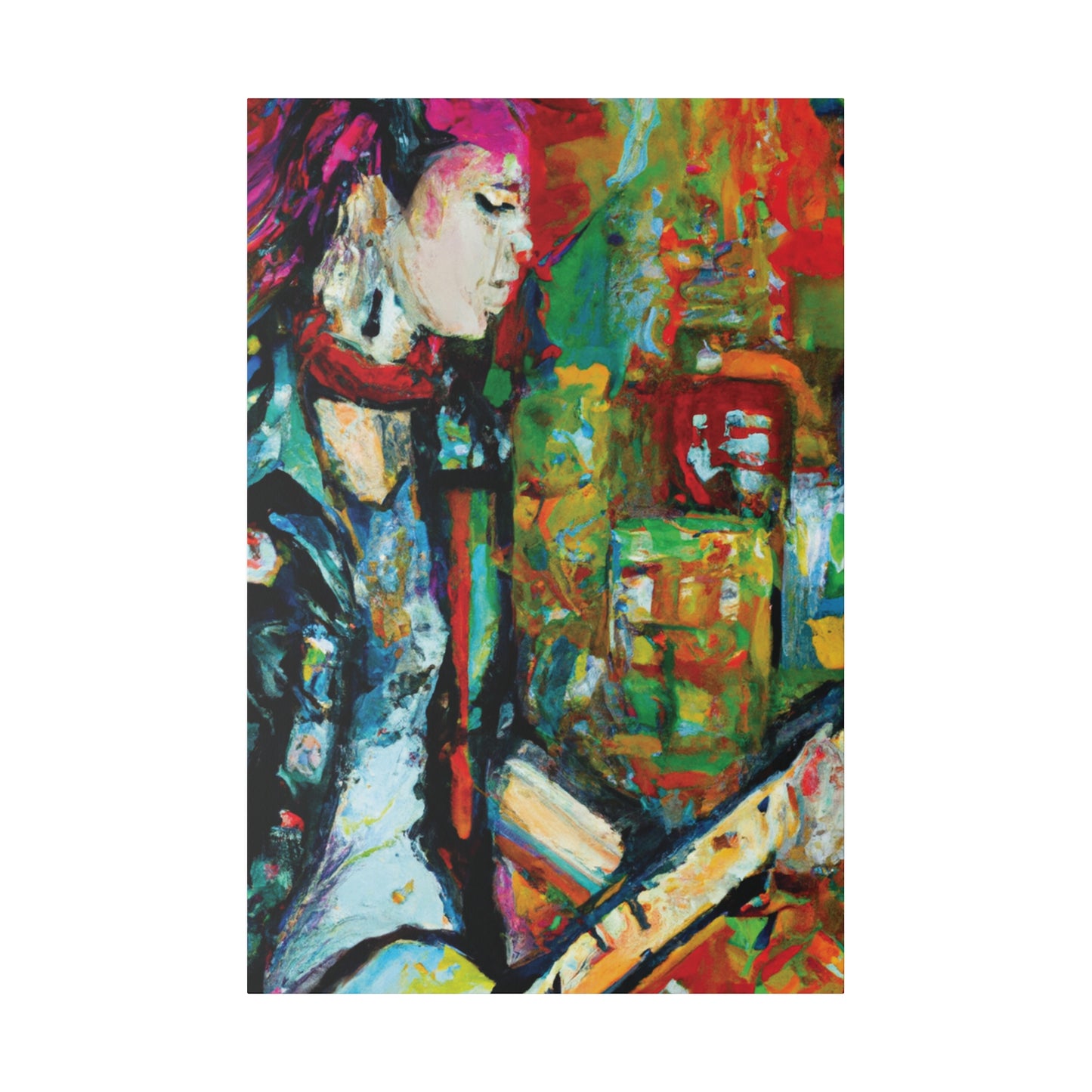 7134Y - Rockstar Oil Painting Style Print | Poster | Home Decor | Wall Art | Music Art | Canvas