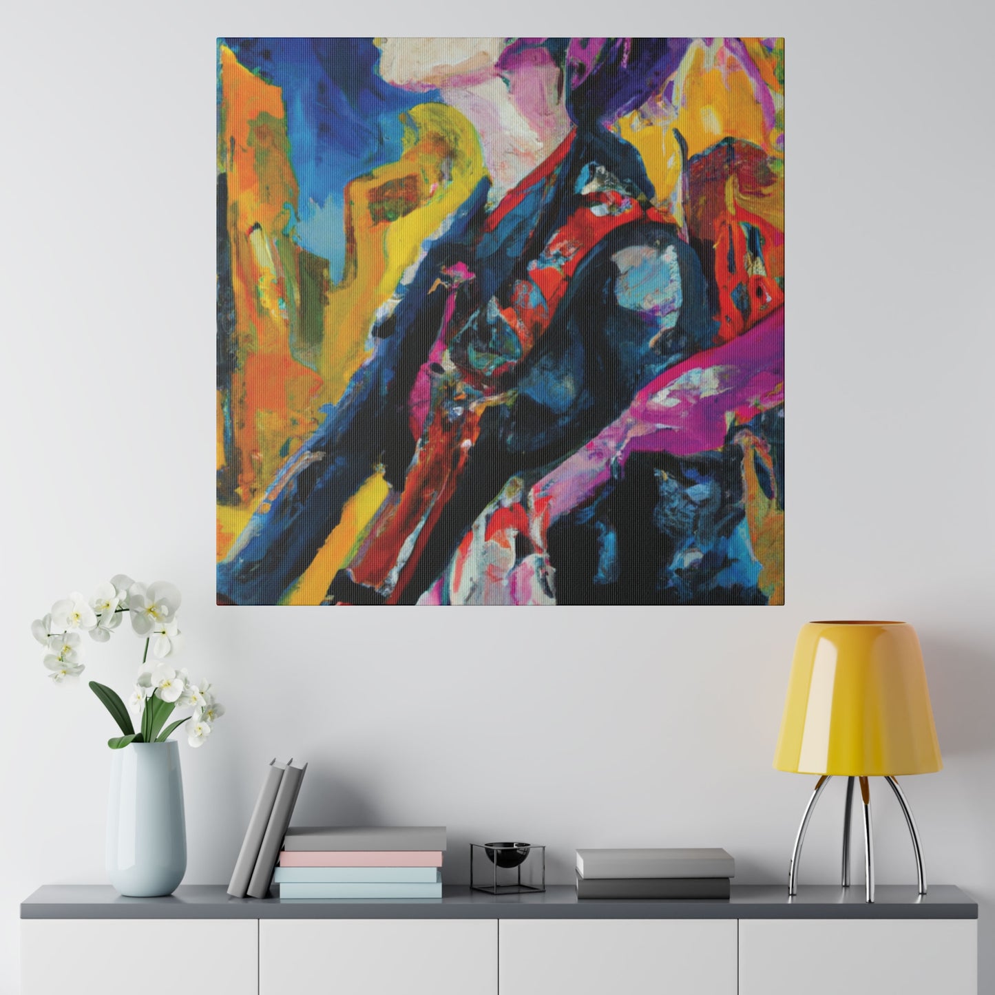 8245D - Rockstar Oil Painting Style Print | Poster | Home Decor | Wall Art | Music Art | Canvas