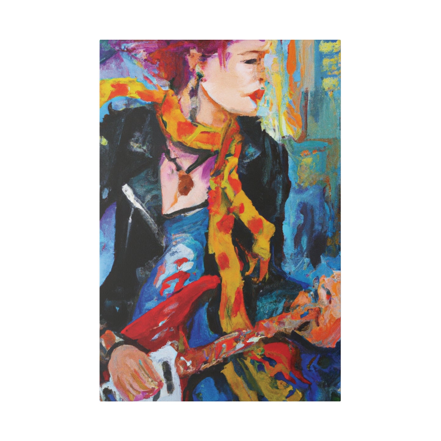 6234X - Rockstar Oil Painting Style Print | Poster | Home Decor | Wall Art | Music Art | Canvas