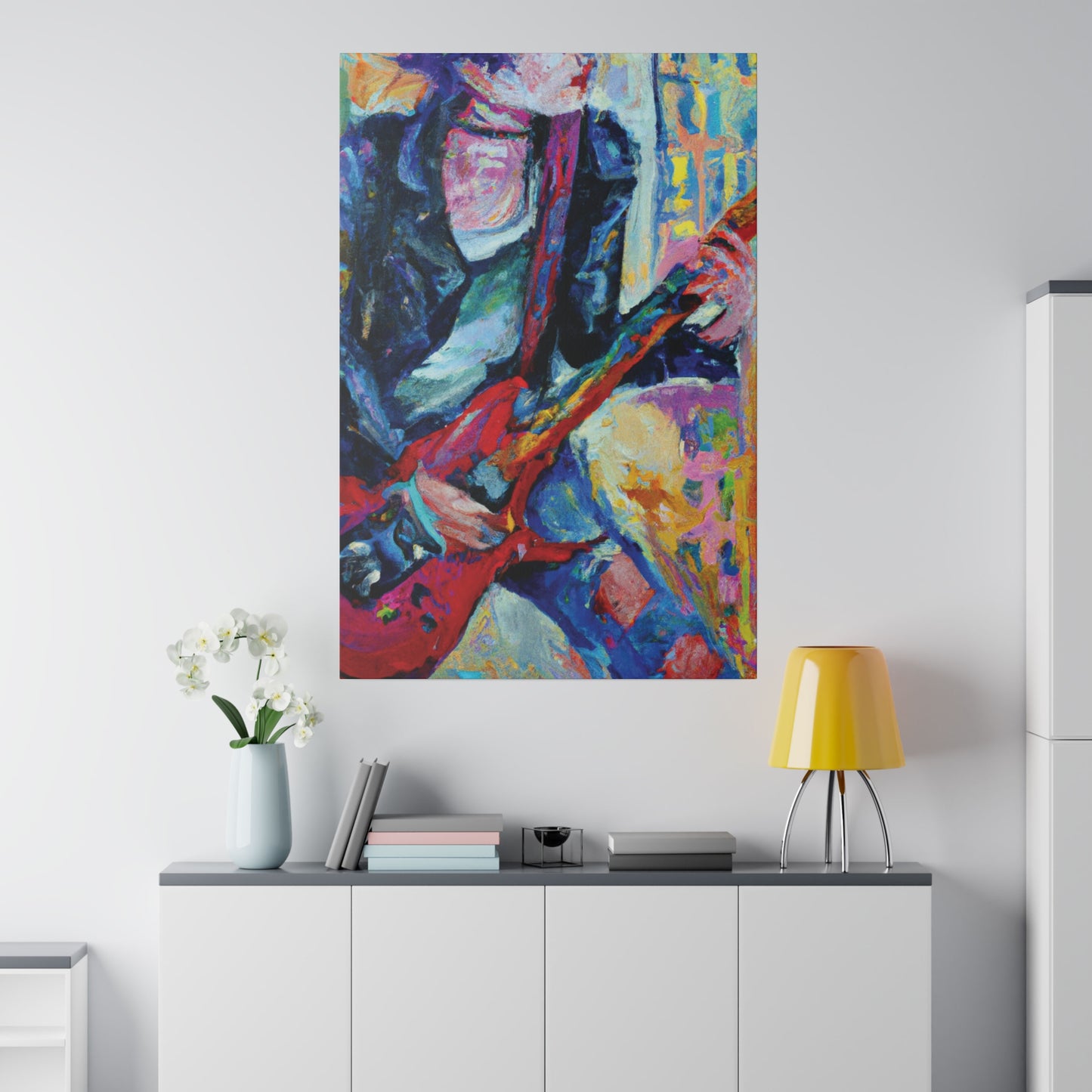 4512K - Rockstar Oil Painting Style Print | Poster | Home Decor | Wall Art | Music Art | Canvas