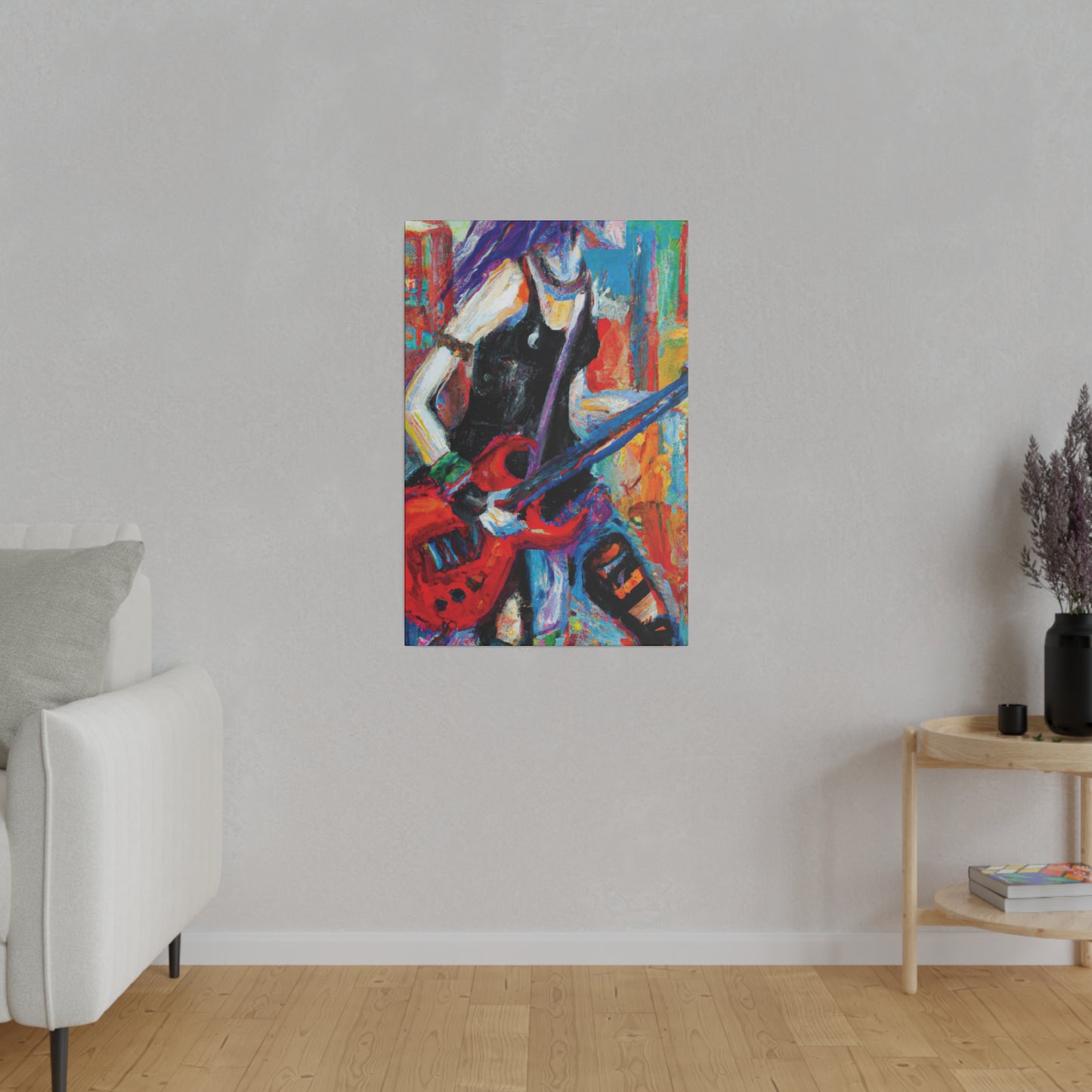 7384Q - Rockstar Oil Painting Style Print | Poster | Home Decor | Wall Art | Music Art | Canvas