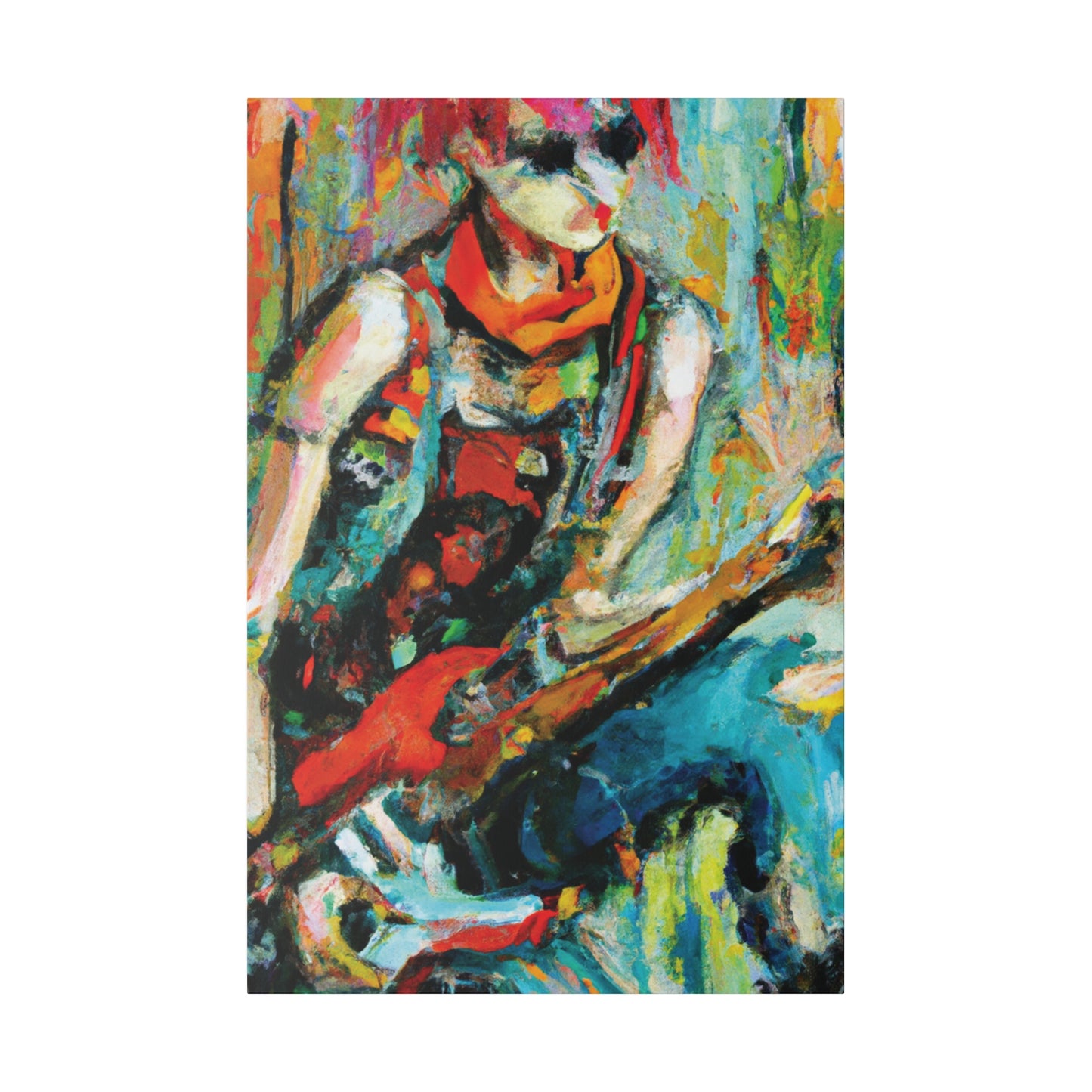 7494M - Rockstar Oil Painting Style Print | Poster | Home Decor | Wall Art | Music Art | Canvas