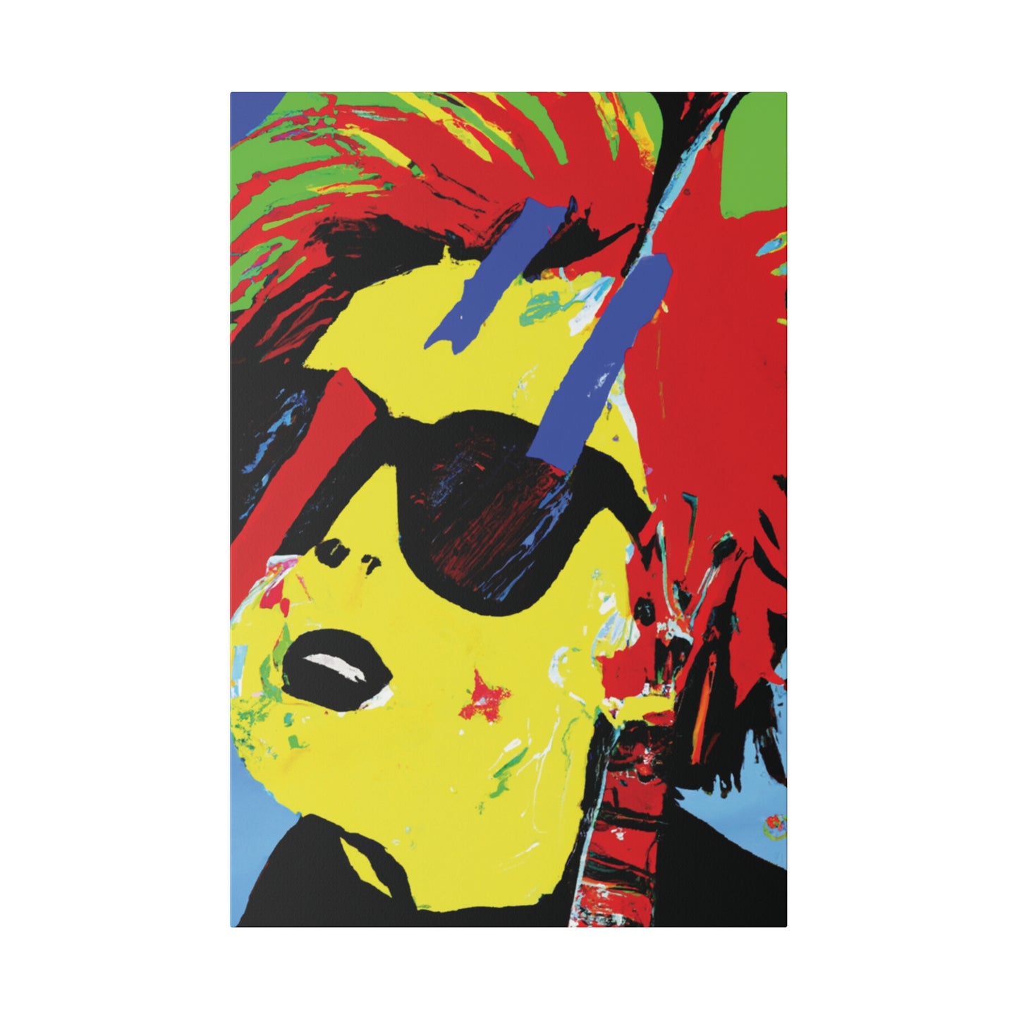 7482U - Rockstar Painting Print | Face | Abstract | Poster | Home Decor | Wall Art | Music Art | Canvas