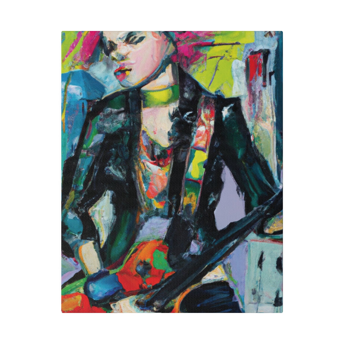 7258Y - Rockstar Oil Painting Style Print | Poster | Home Decor | Wall Art | Music Art | Canvas