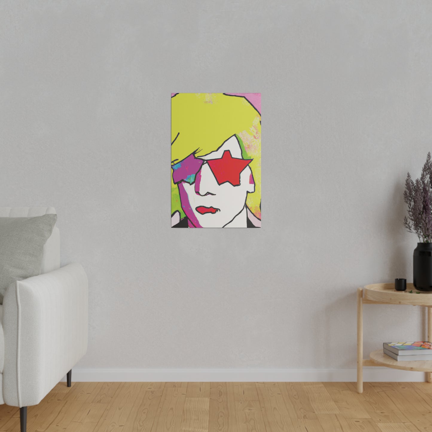 7452F - Rockstar Painting Print | Face | Abstract | Poster | Home Decor | Wall Art | Music Art | Canvas