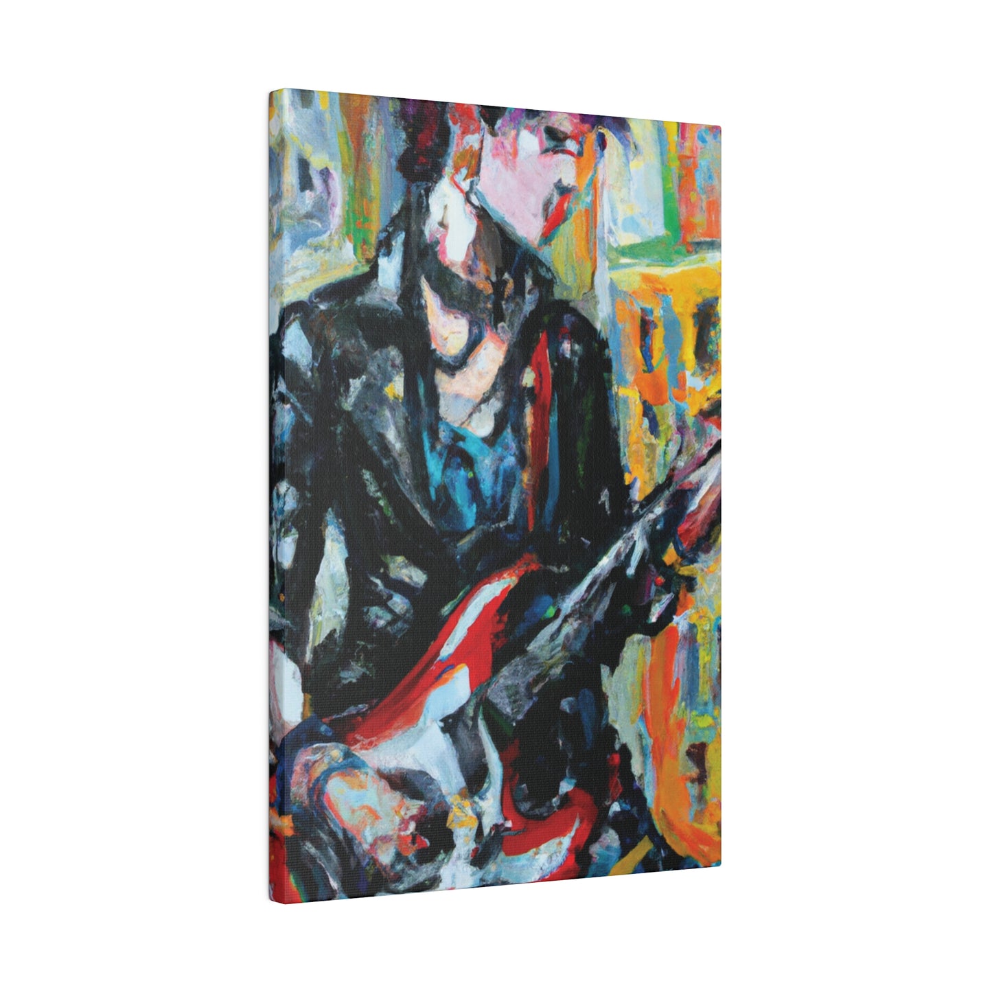 9646Q - Rockstar Oil Painting Style Print | Poster | Home Decor | Wall Art | Music Art | Canvas