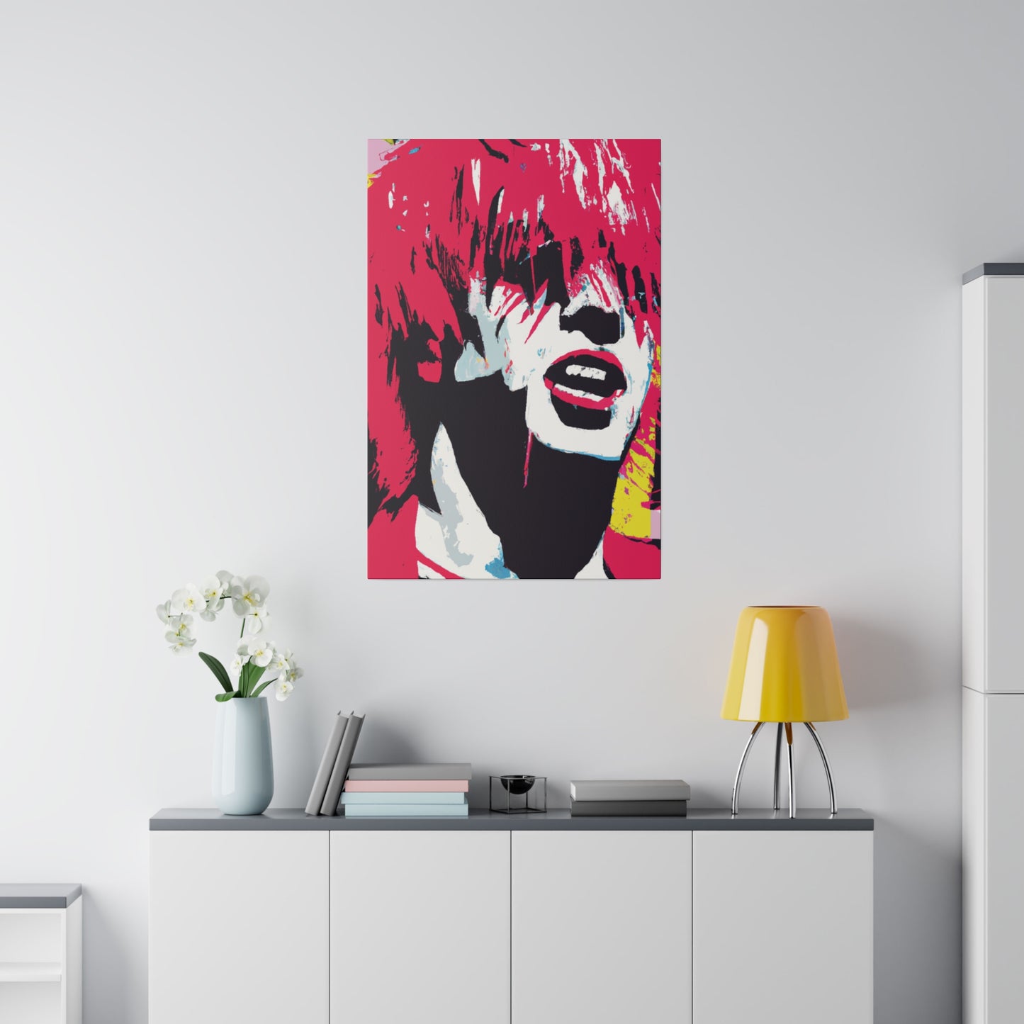 8269P - Rockstar Painting Print | Face | Abstract | Poster | Home Decor | Wall Art | Music Art | Canvas