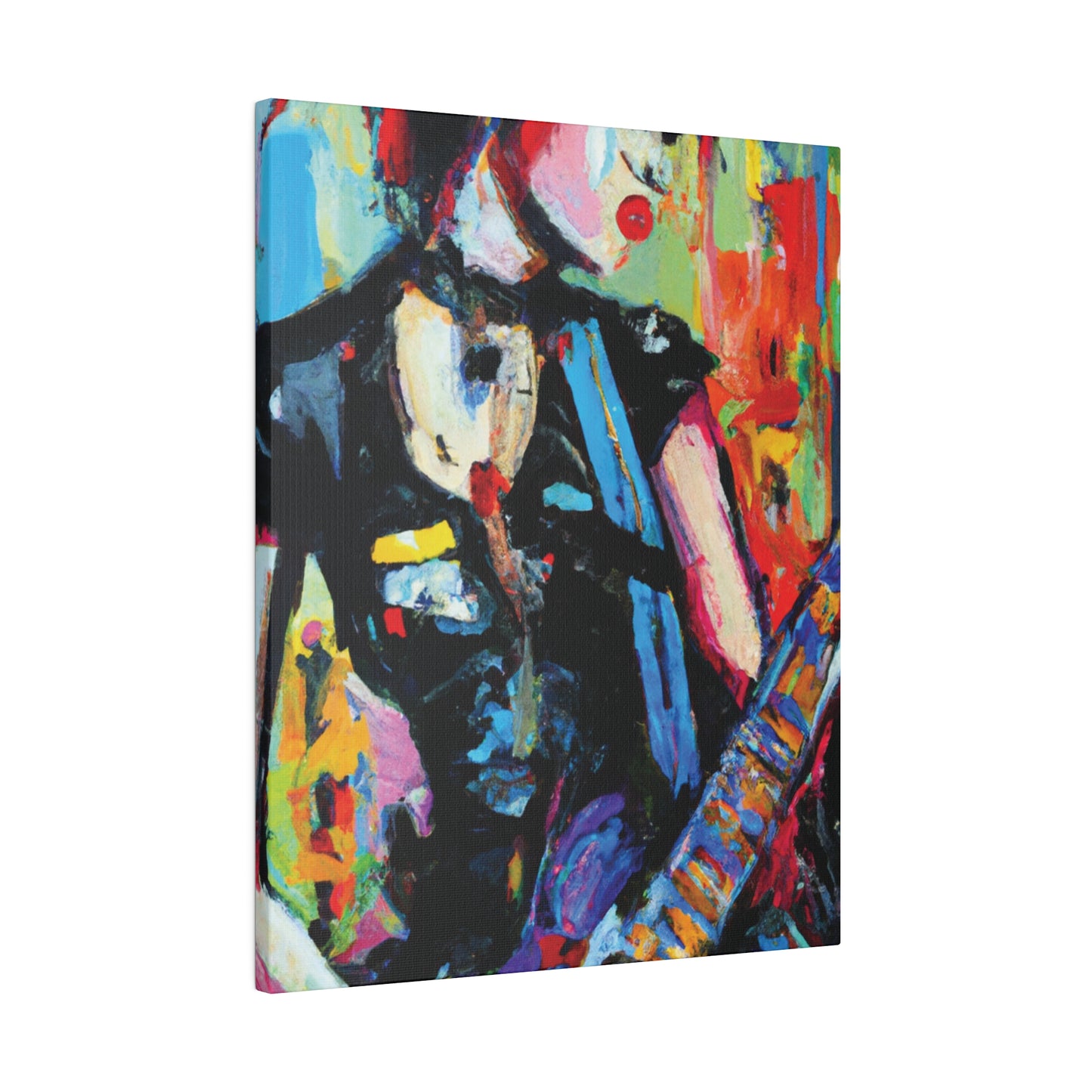 703H - Rockstar Oil Painting Style Print | Poster | Home Decor | Wall Art | Music Art | Canvas