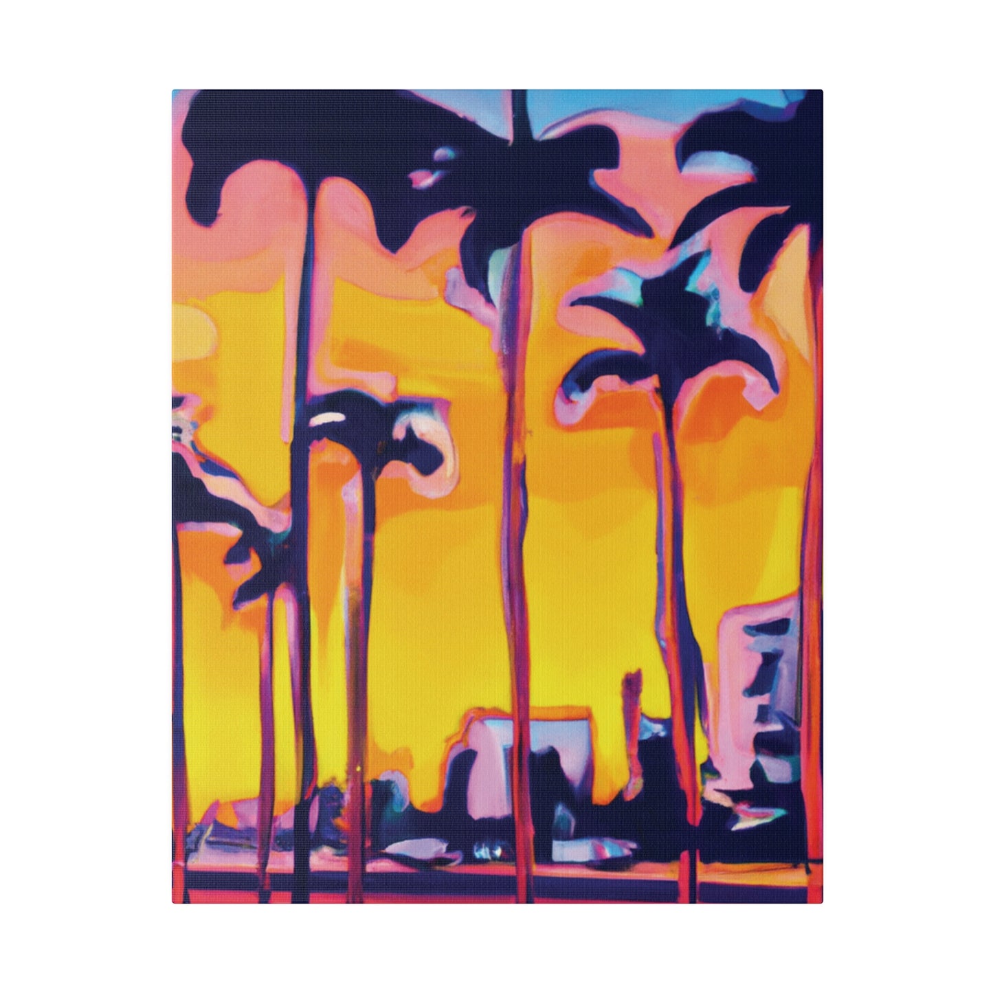 9692W - Miami Beach Sunset Painting Print | Miami | Beach | Sunset | Poster | Home Decor | Wall Art | Canvas