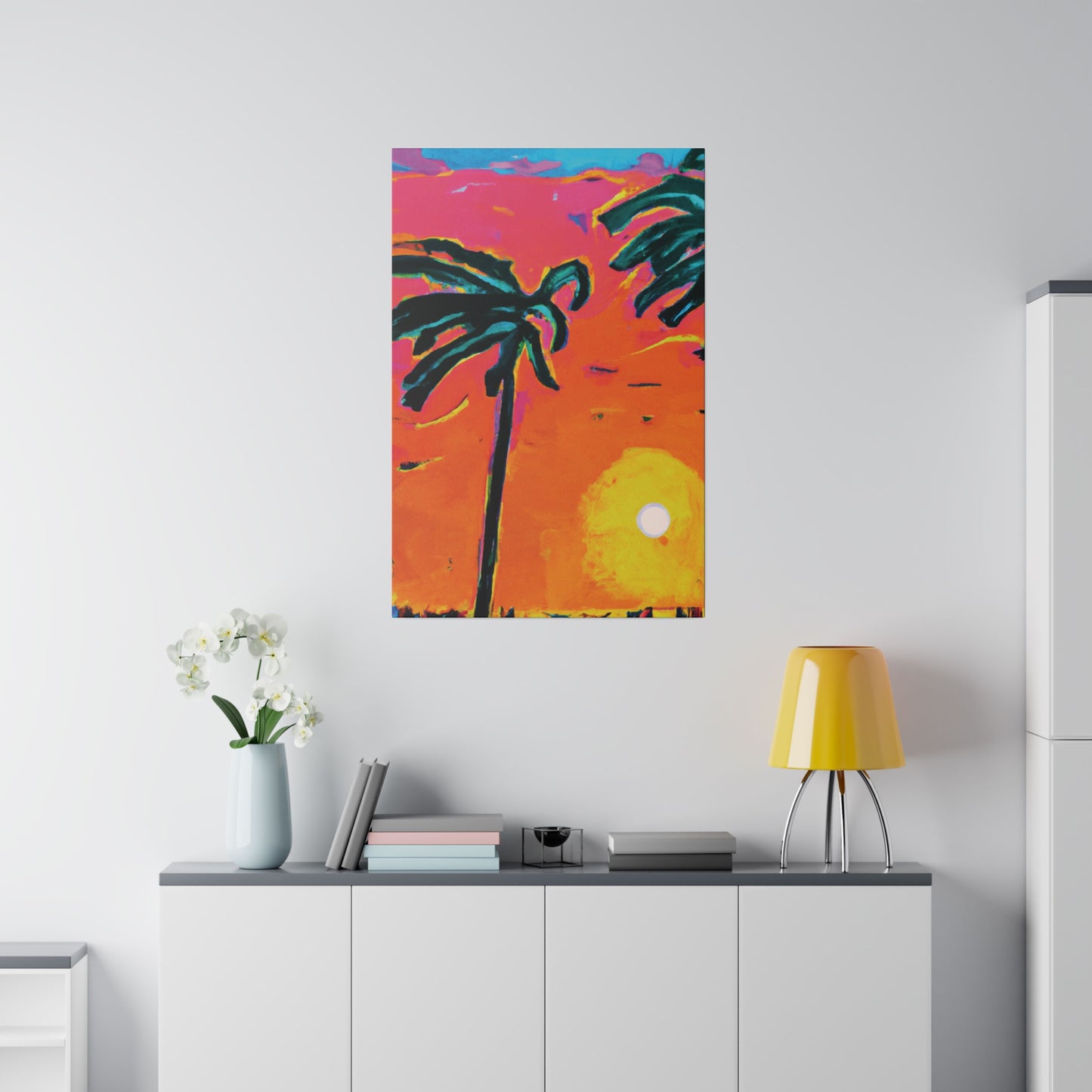 7273U - Miami Beach Sunset Painting Print | Miami | Beach | Sunset | Poster | Home Decor | Wall Art | Canvas