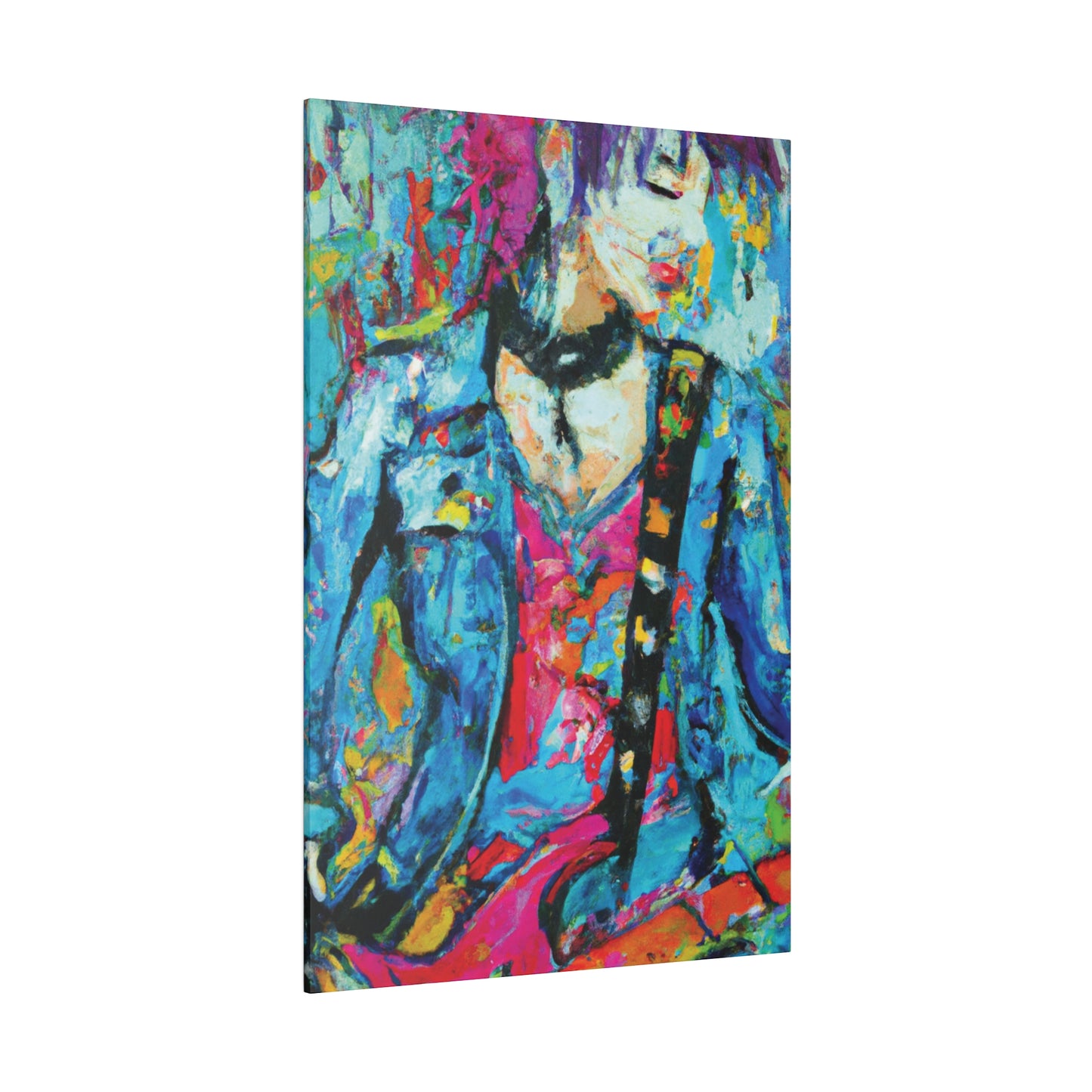 8374W - Rockstar Oil Painting Style Print | Poster | Home Decor | Wall Art | Music Art | Canvas