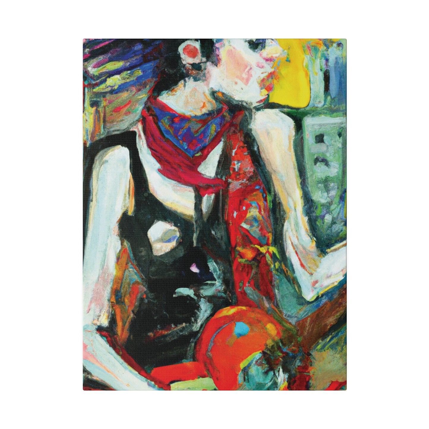 8733Q - Rockstar Oil Painting Style Print | Poster | Home Decor | Wall Art | Music Art | Canvas