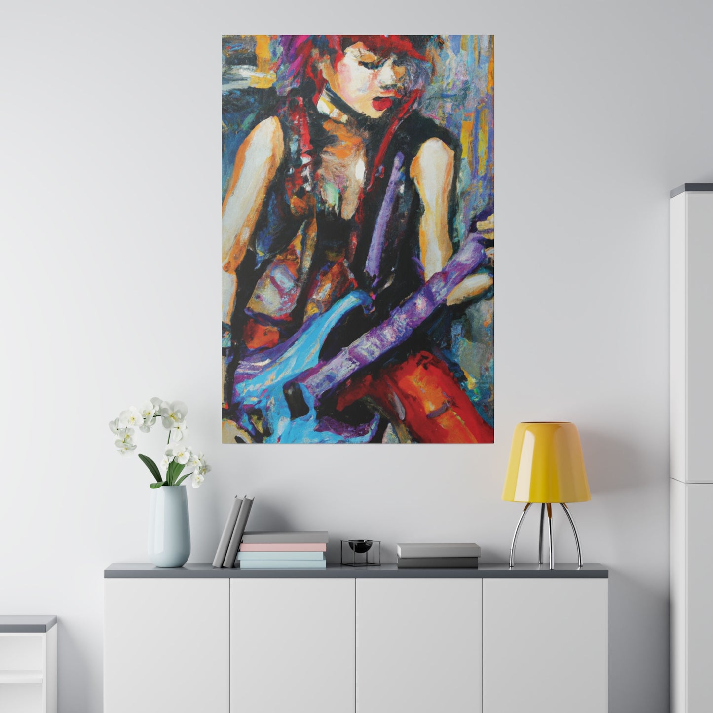 6251Z - Rockstar Oil Painting Style Print | Poster | Home Decor | Wall Art | Music Art | Canvas