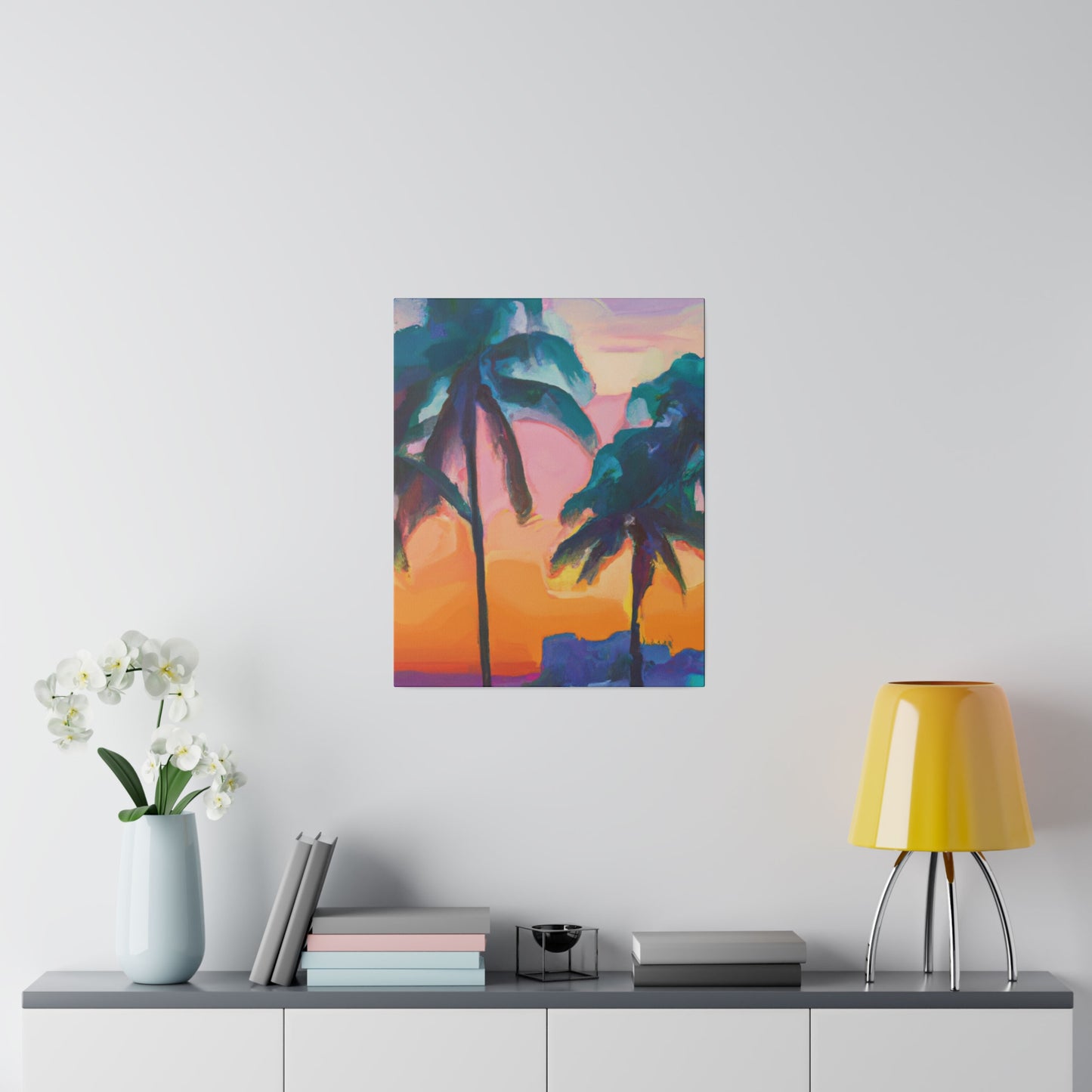 6494M - Miami Beach Sunset Painting Print | Miami | Beach | Sunset | Poster | Home Decor | Wall Art | Canvas