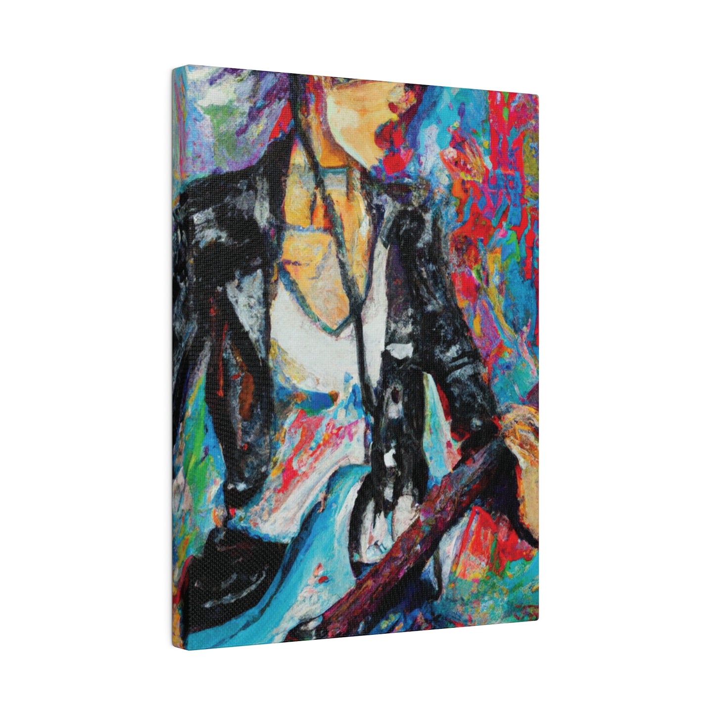 3492Z - Rockstar Oil Painting Style Print | Poster | Home Decor | Wall Art | Music Art | Canvas