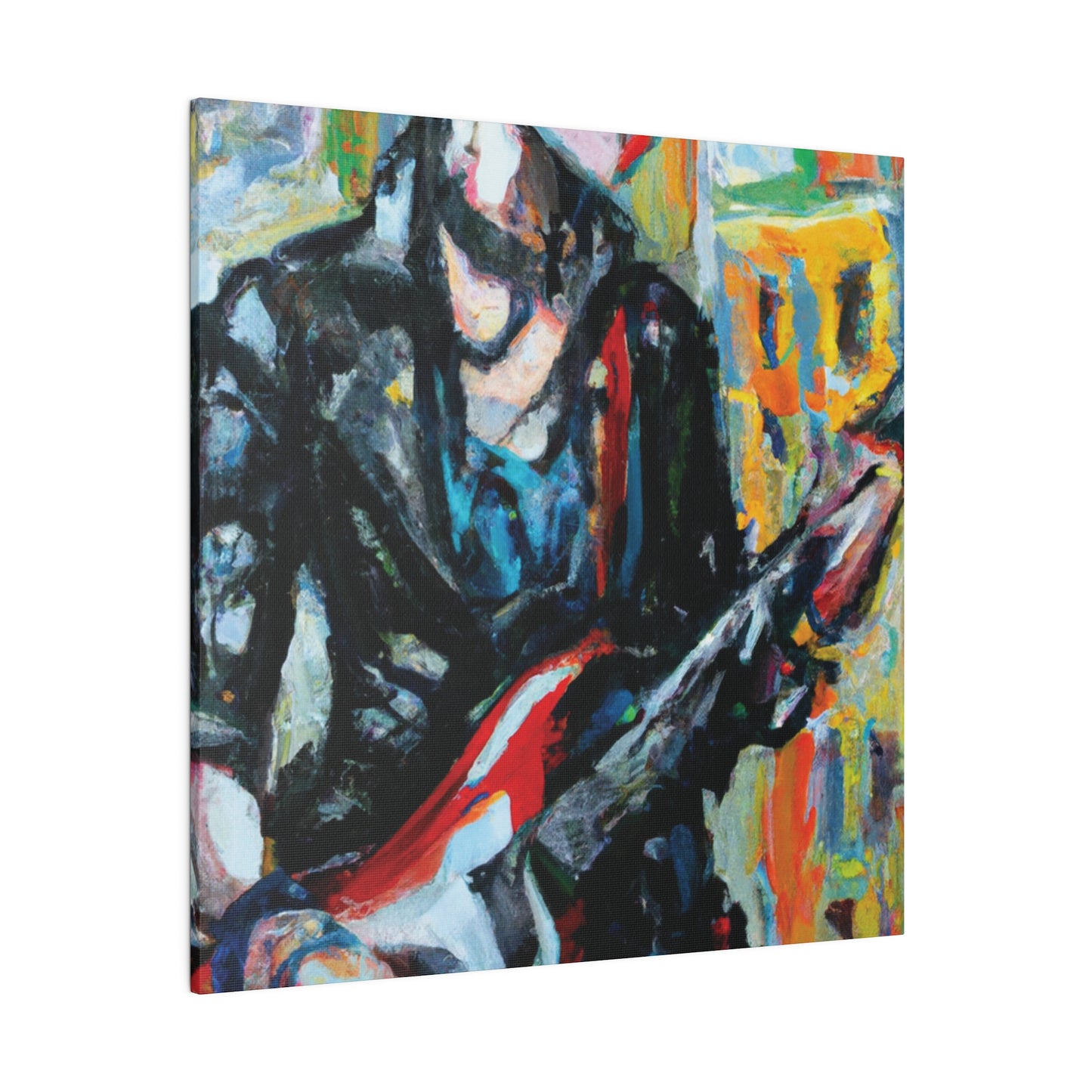 9646Q - Rockstar Oil Painting Style Print | Poster | Home Decor | Wall Art | Music Art | Canvas