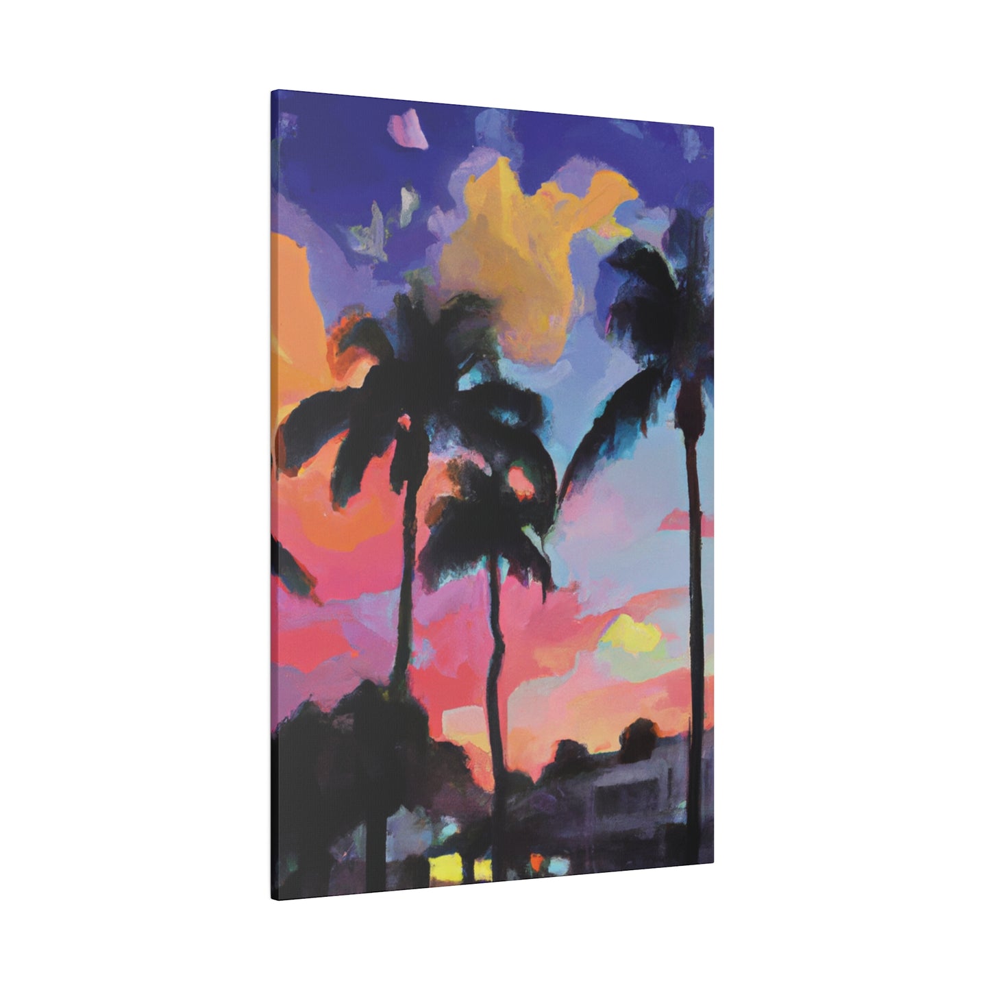 5334Q - Miami Beach Sunset Painting Print | Miami | Beach | Sunset | Poster | Home Decor | Wall Art | Canvas