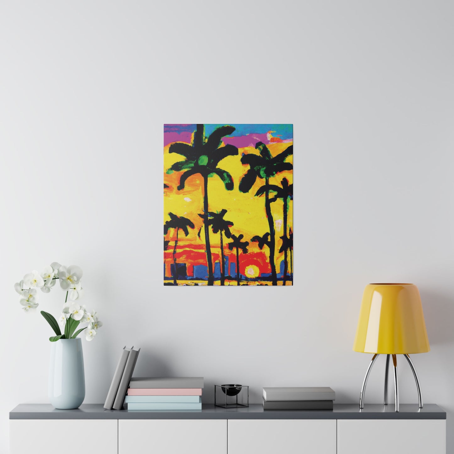 9497Z - Miami Beach Sunset Painting Print | Miami | Beach | Sunset | Poster | Home Decor | Wall Art | Canvas