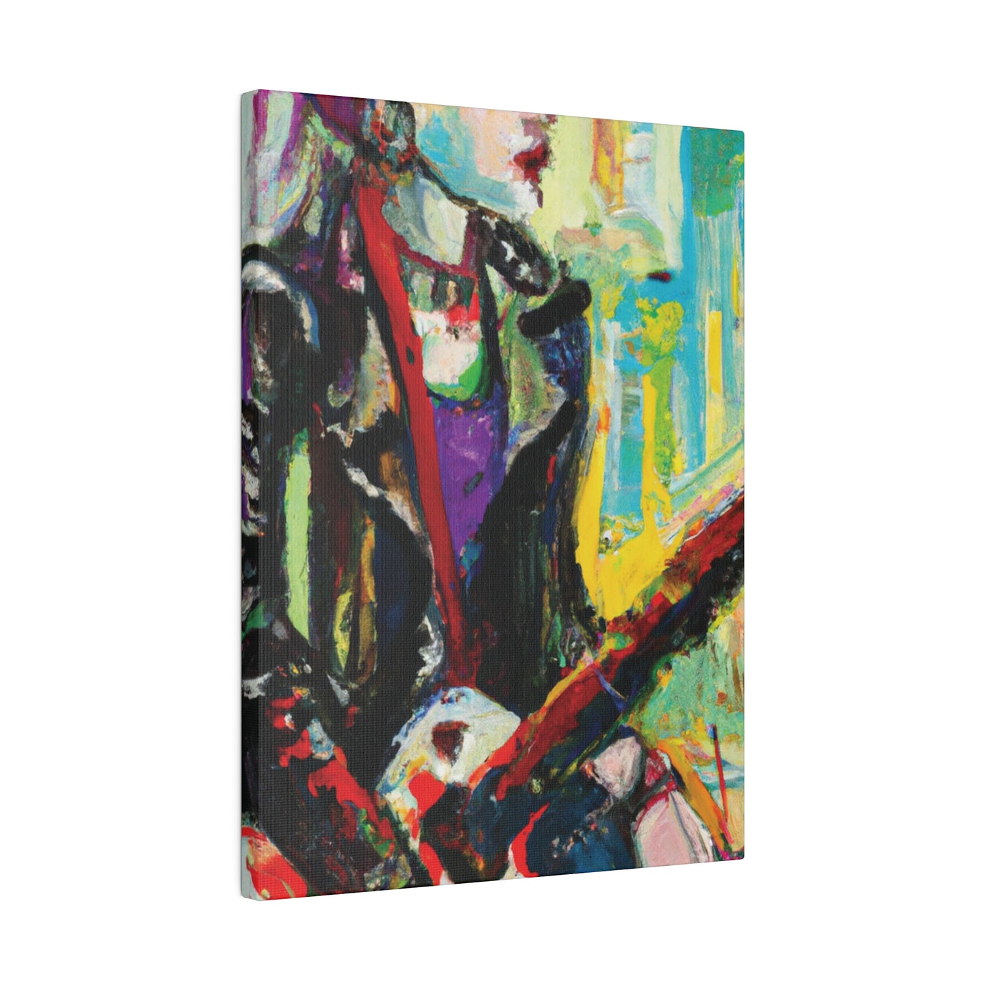 4247P - Rockstar Oil Painting Style Print | Poster | Home Decor | Wall Art | Music Art | Canvas