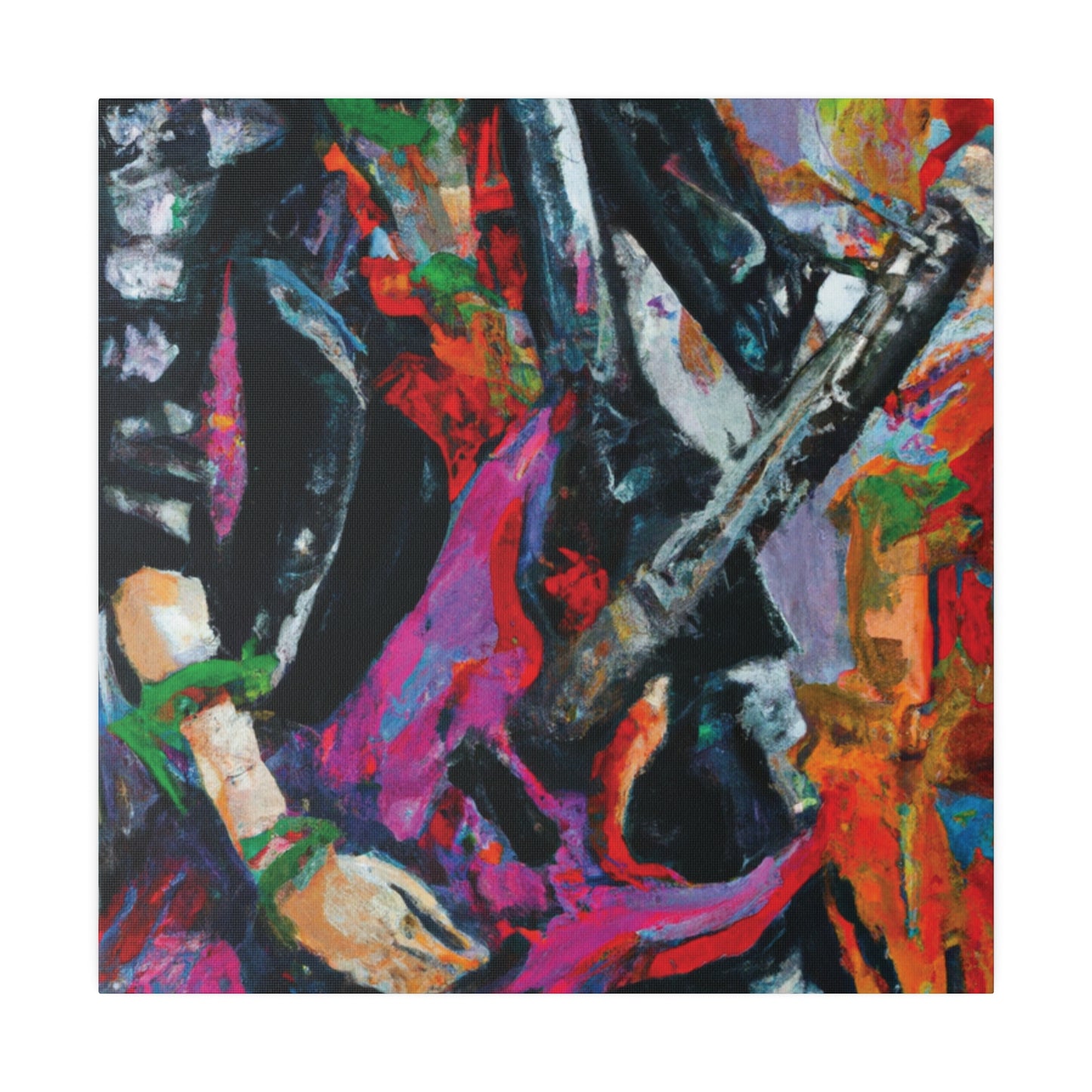 3622Z - Rockstar Oil Painting Style Print | Poster | Home Decor | Wall Art | Music Art | Canvas