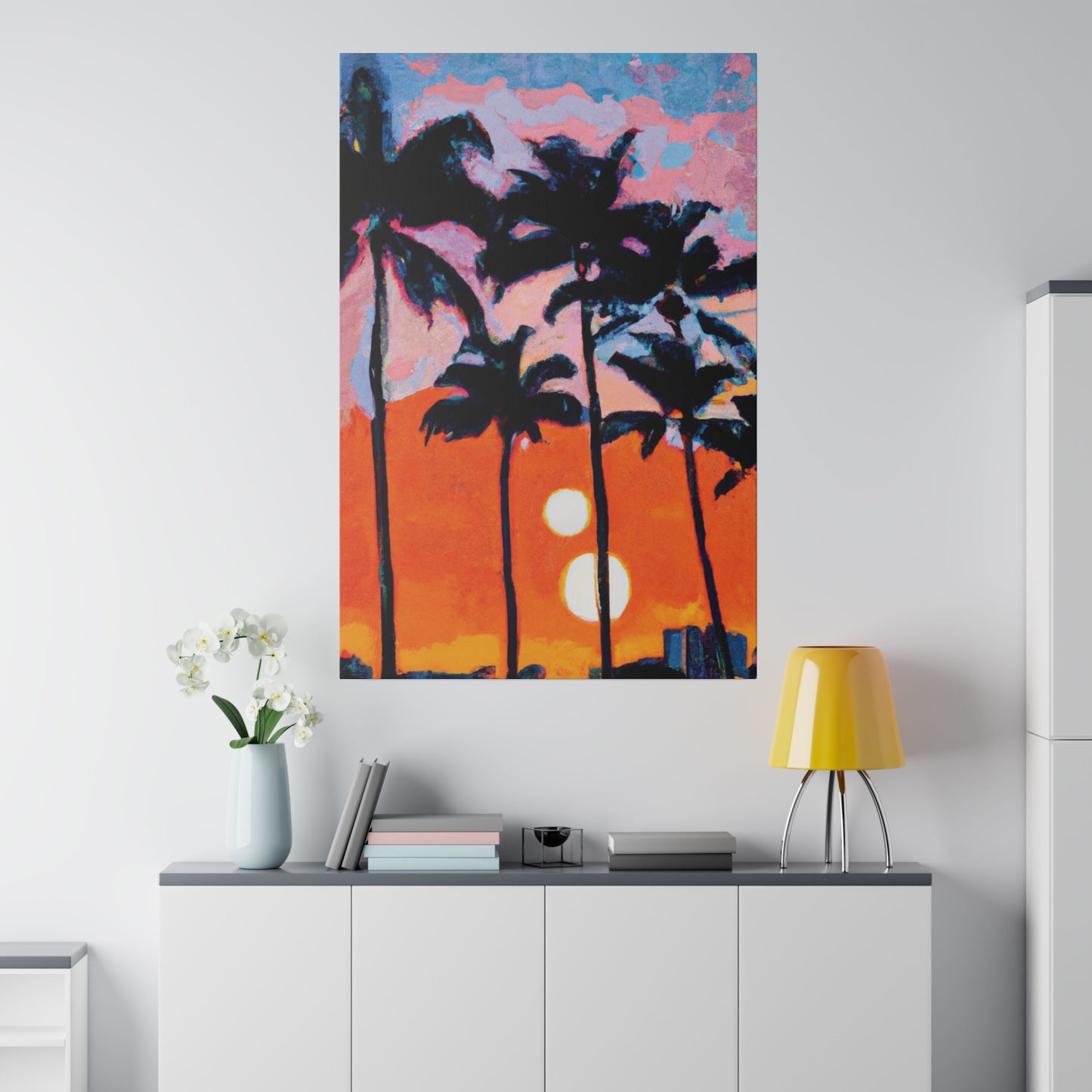 5347Z - Miami Beach Sunset Painting Print | Miami | Beach | Sunset | Poster | Home Decor | Wall Art | Canvas