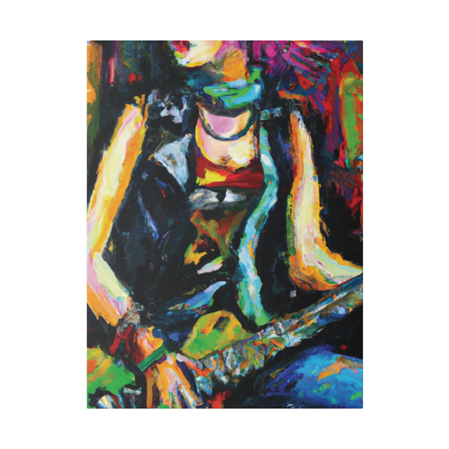 7187Z - Rockstar Oil Painting Style Print | Poster | Home Decor | Wall Art | Music Art | Canvas