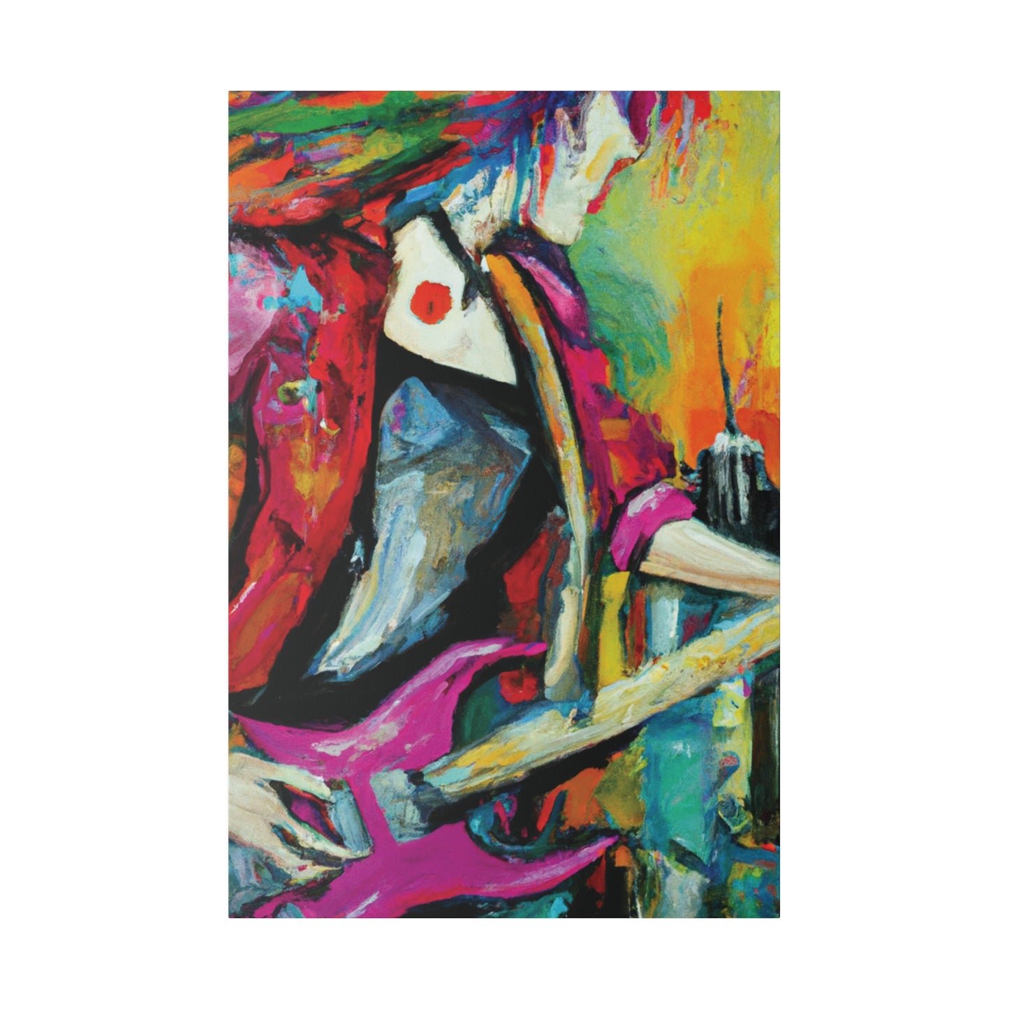 6731X - Rockstar Oil Painting Style Print | Poster | Home Decor | Wall Art | Music Art | Canvas