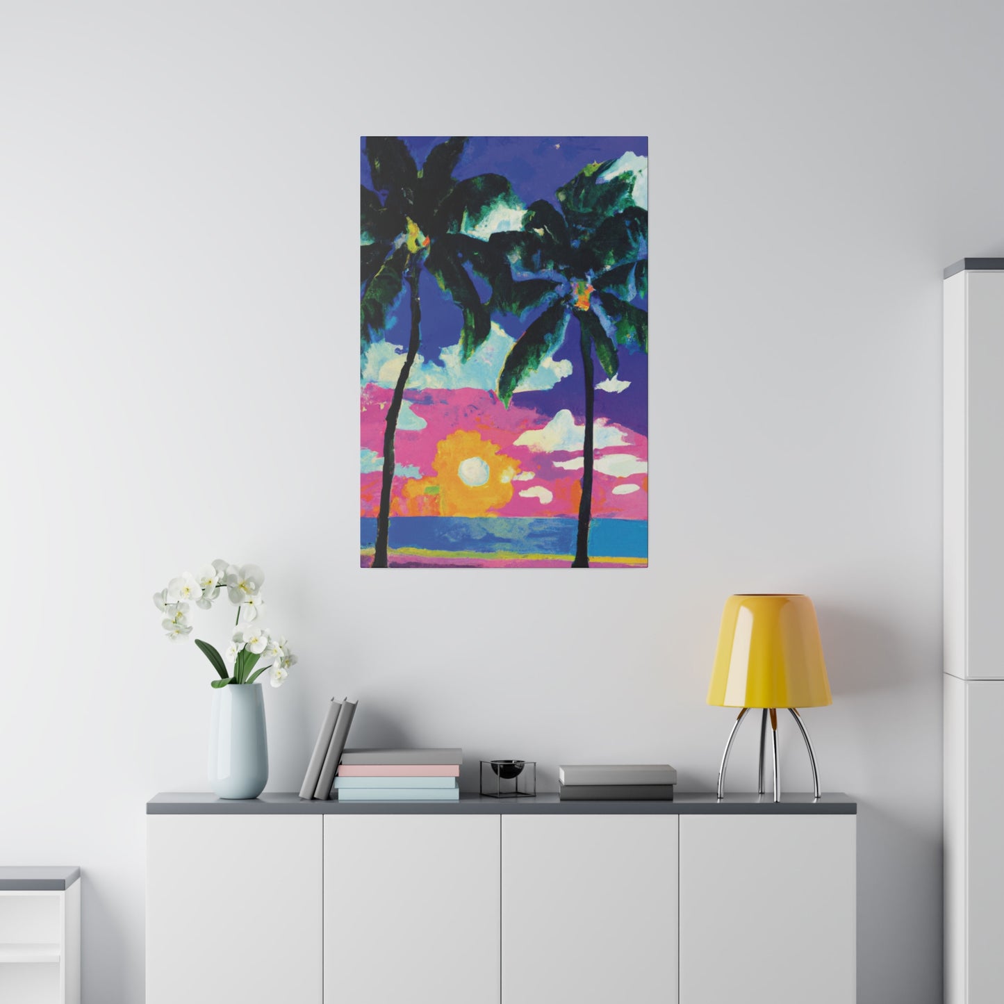 1951V - Miami Beach Sunset Painting Print | Miami | Beach | Sunset | Poster | Home Decor | Wall Art | Canvas