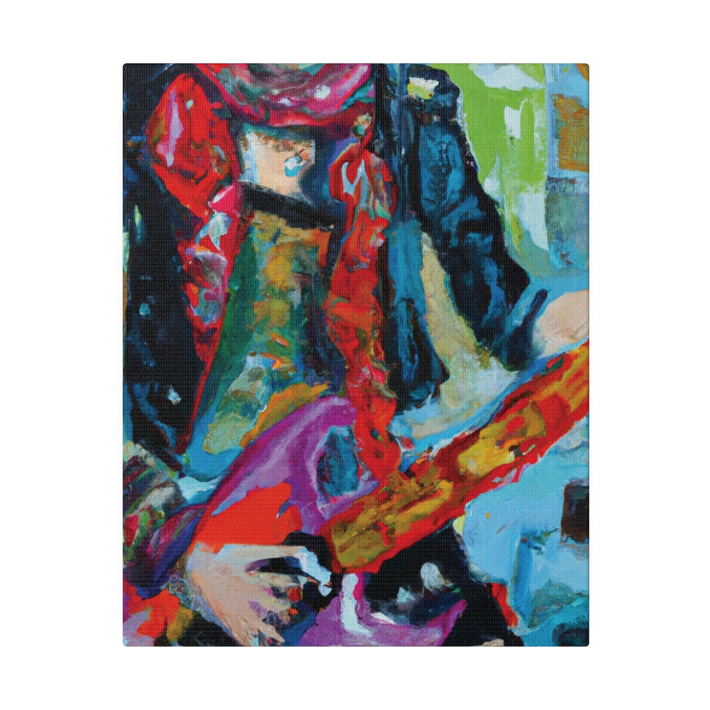 4286K - Rockstar Oil Painting Style Print | Poster | Home Decor | Wall Art | Music Art | Canvas