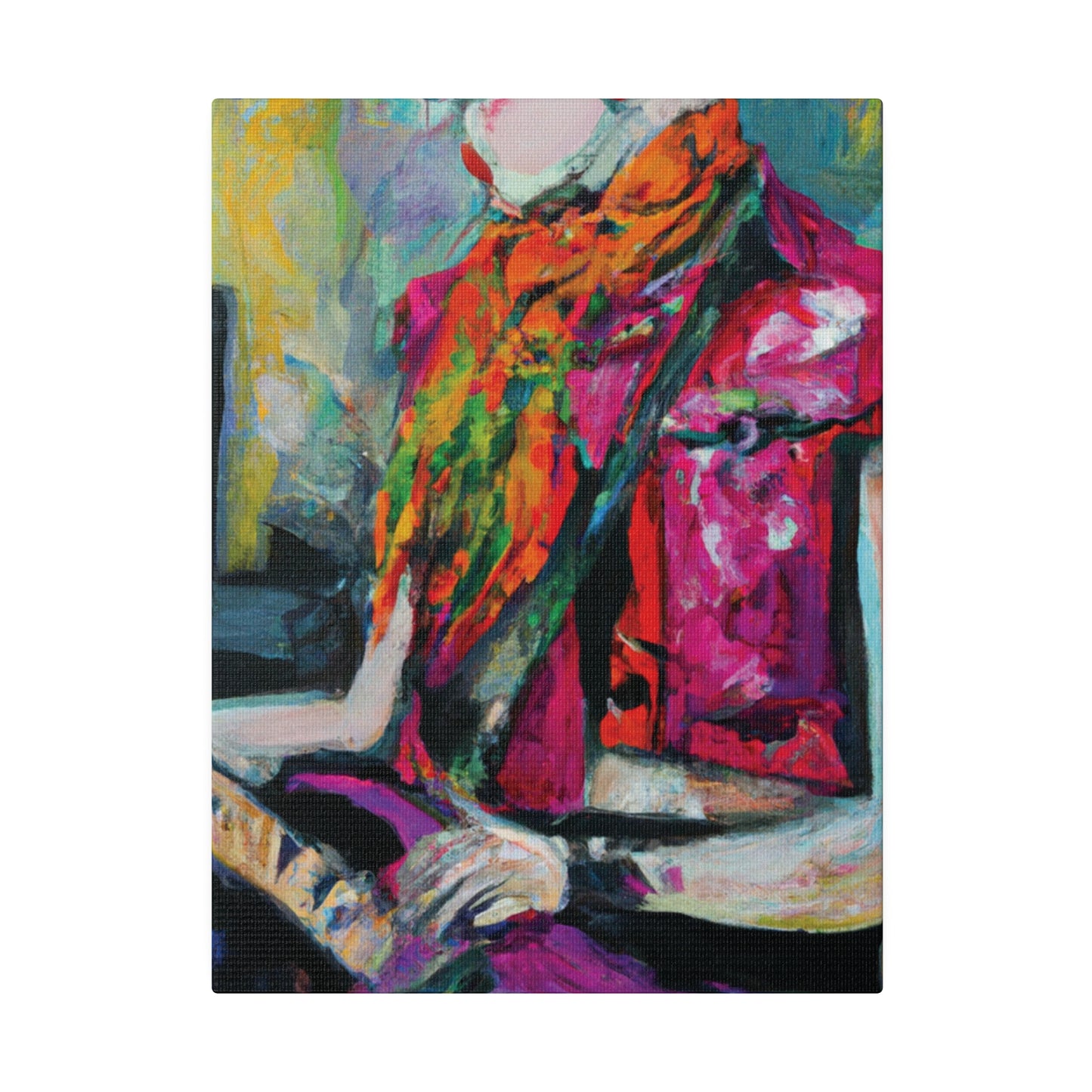 9053L - Rockstar Oil Painting Style Print | Poster | Home Decor | Wall Art | Music Art | Canvas