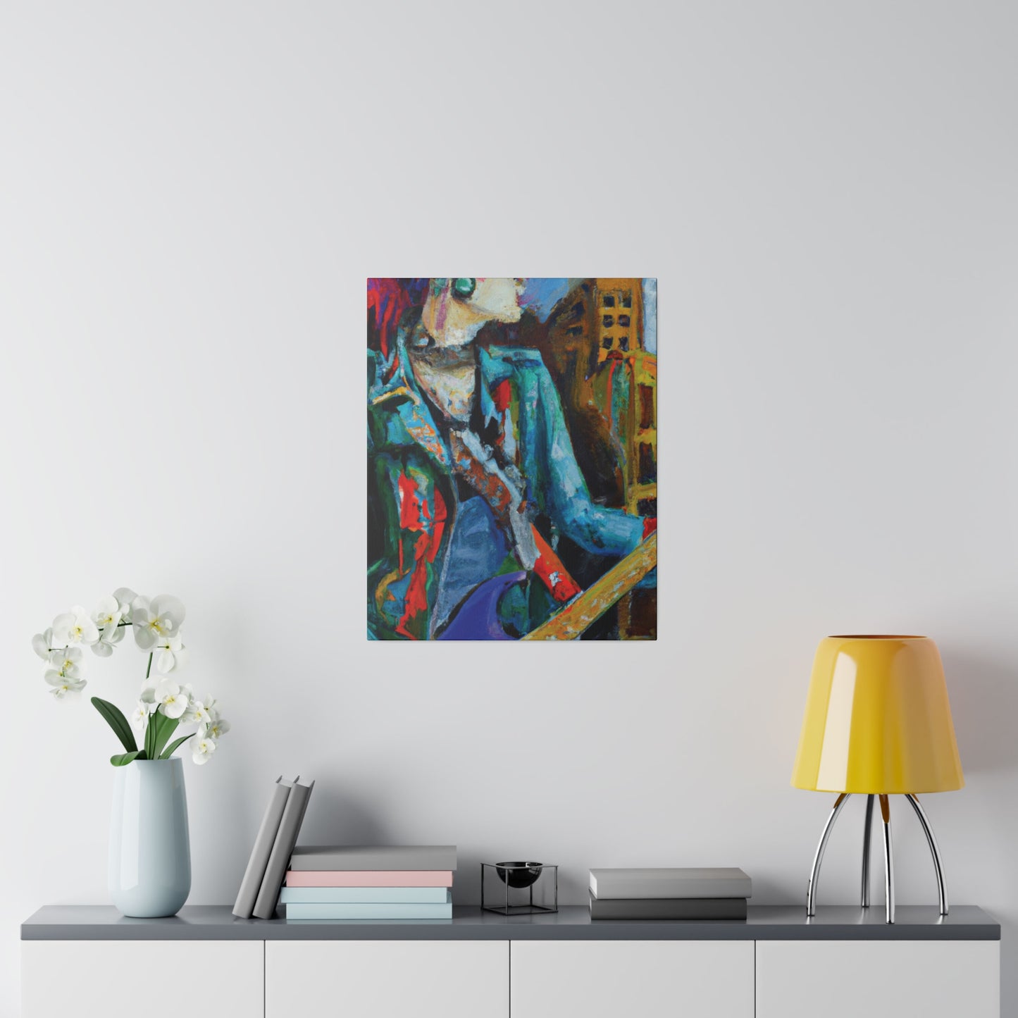 8911G - Rockstar Oil Painting Style Print | Poster | Home Decor | Wall Art | Music Art | Canvas