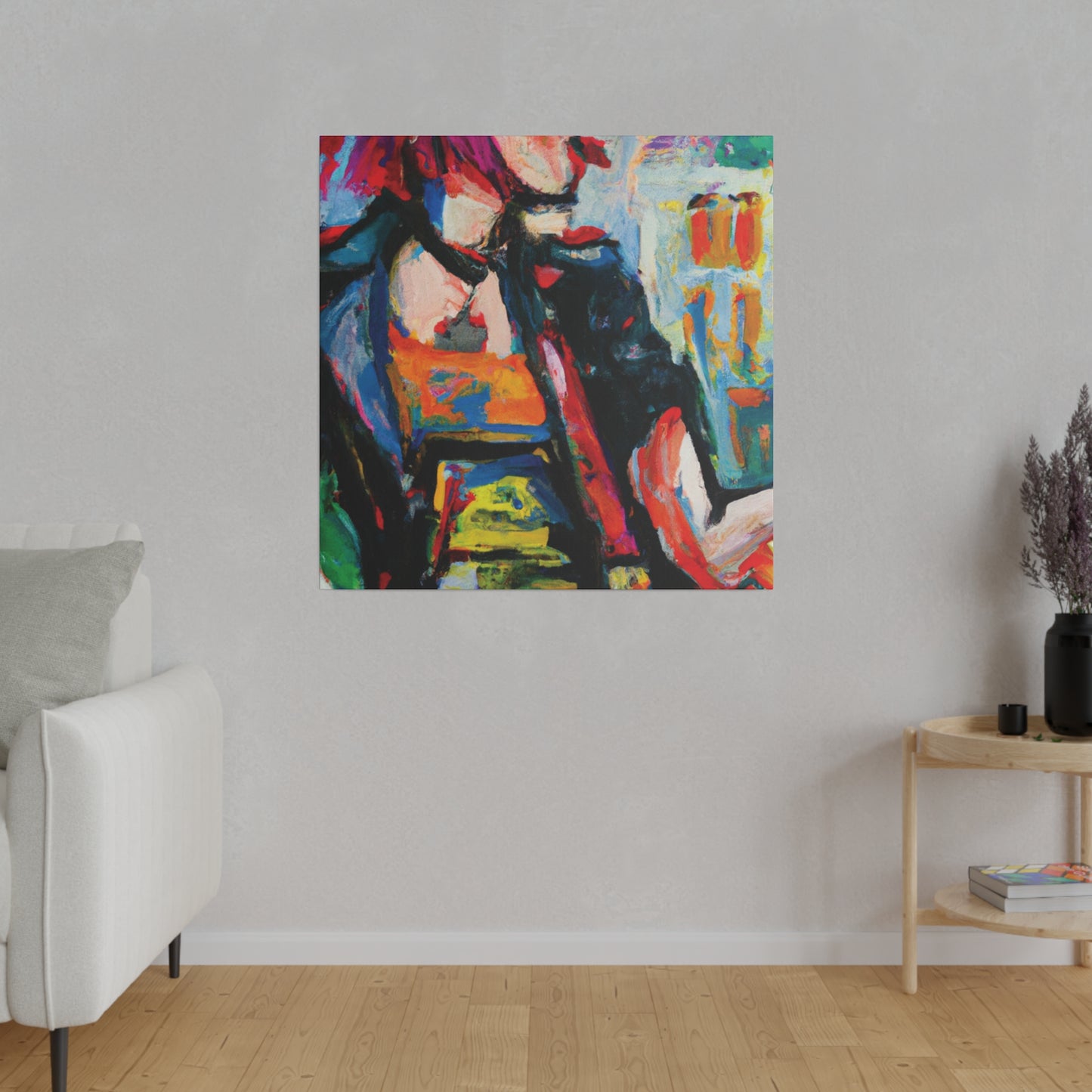 5917U - Rockstar Oil Painting Style Print | Poster | Home Decor | Wall Art | Music Art | Canvas