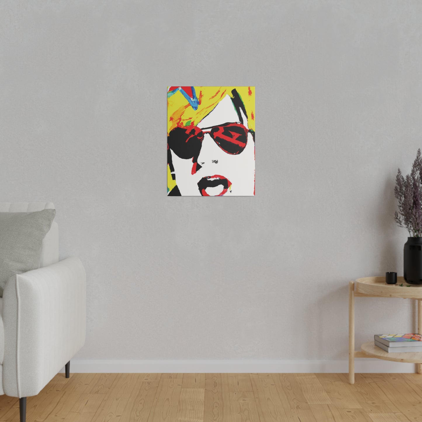 7931Q - Rockstar Painting Print | Face | Abstract | Poster | Home Decor | Wall Art | Music Art | Canvas