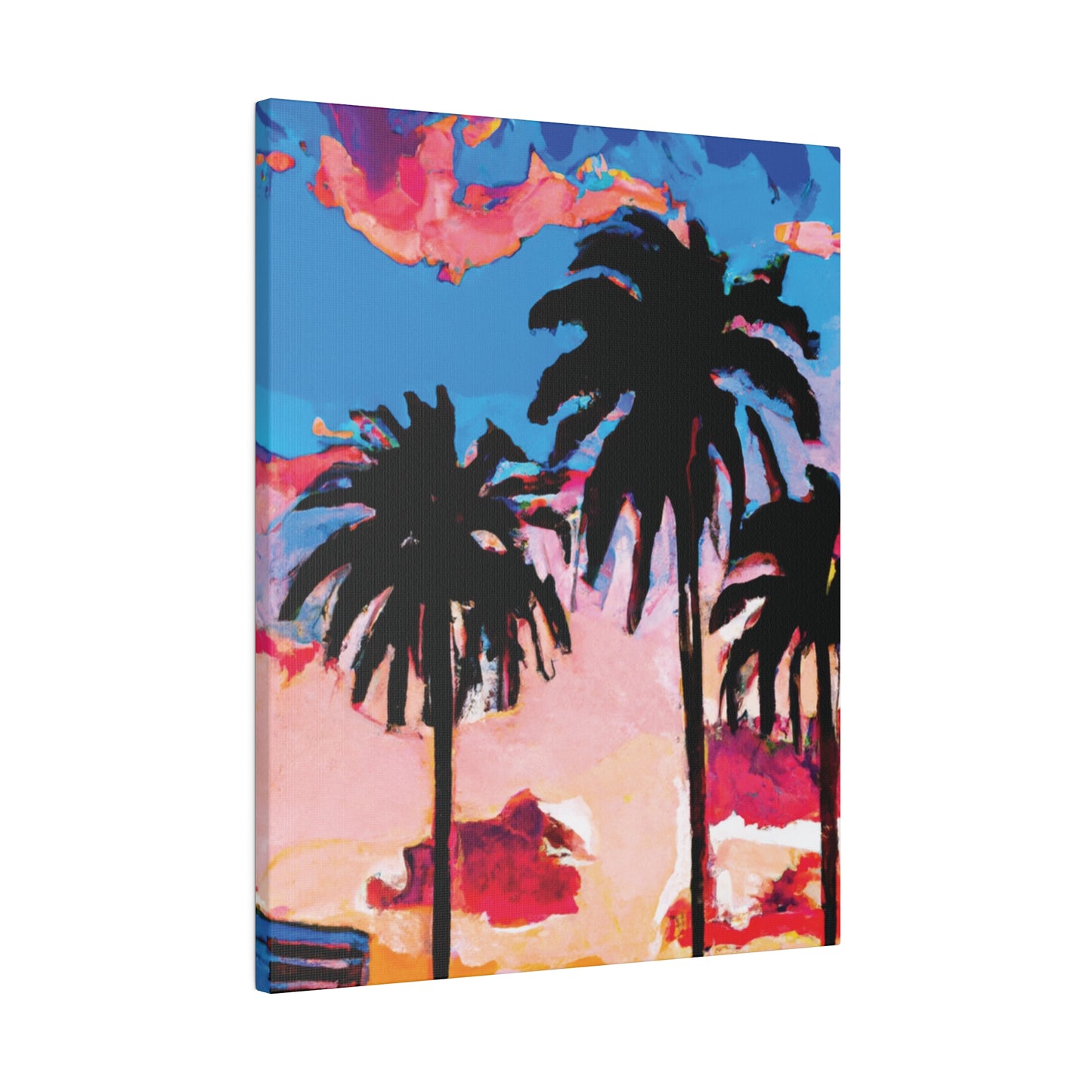 4347Z - Miami Beach Sunset Painting Print | Miami | Beach | Sunset | Poster | Home Decor | Wall Art | Canvas