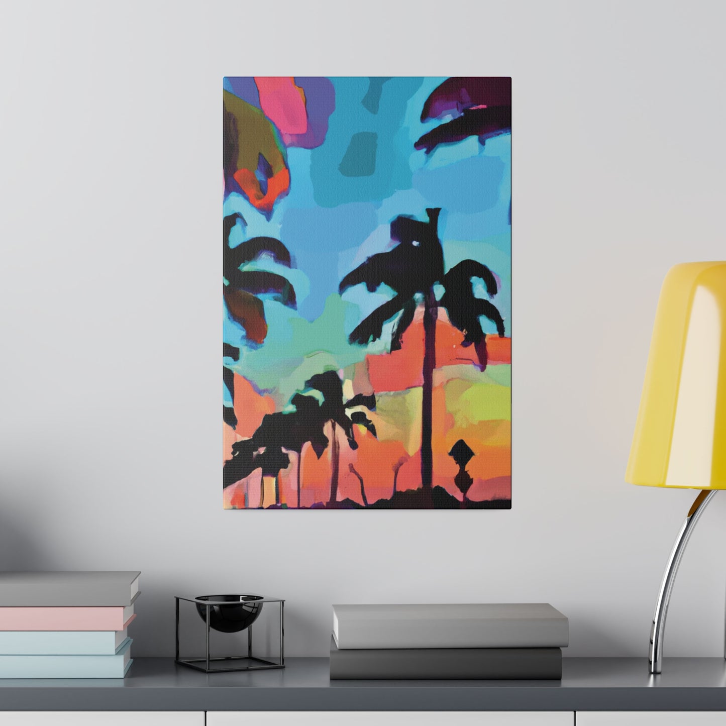 7439V - Miami Beach Sunset Painting Print | Miami | Beach | Sunset | Poster | Home Decor | Wall Art | Canvas