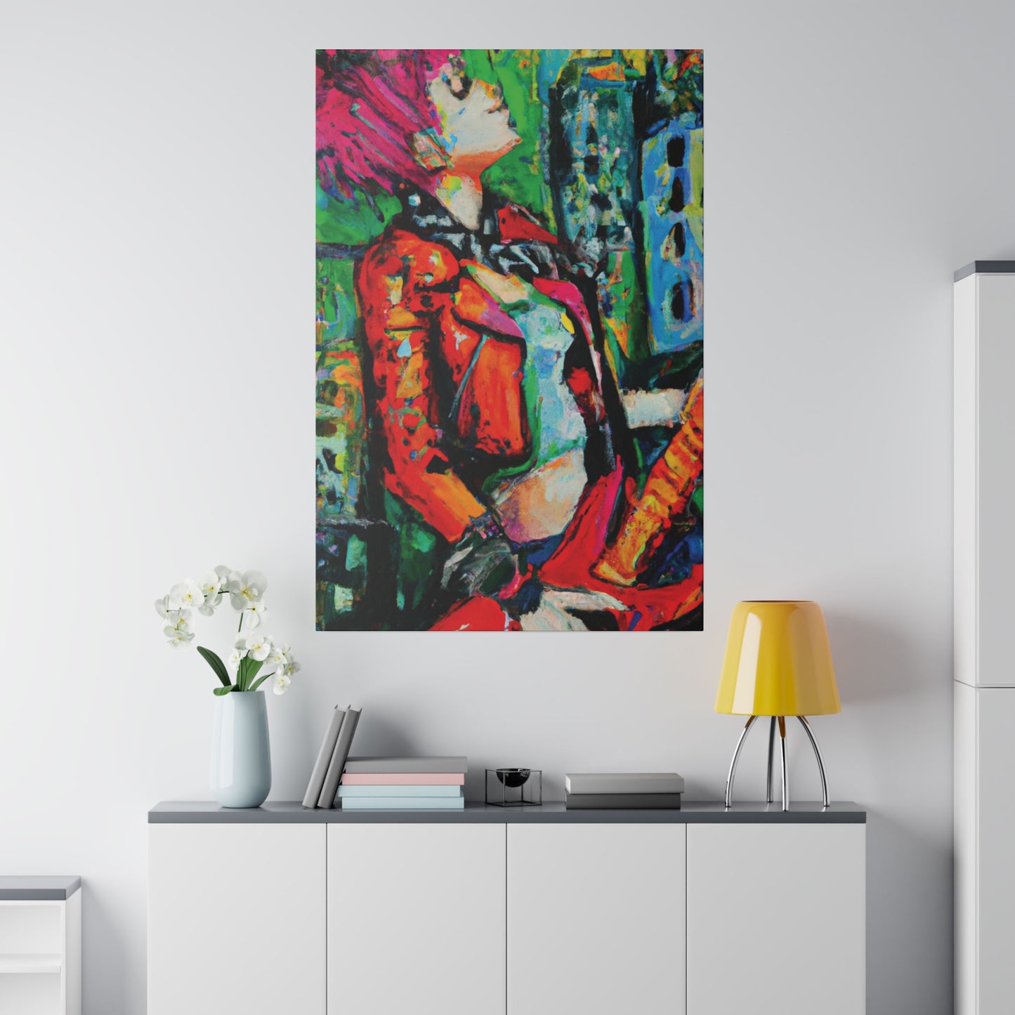 8573P - Rockstar Oil Painting Style Print | Poster | Home Decor | Wall Art | Music Art | Canvas