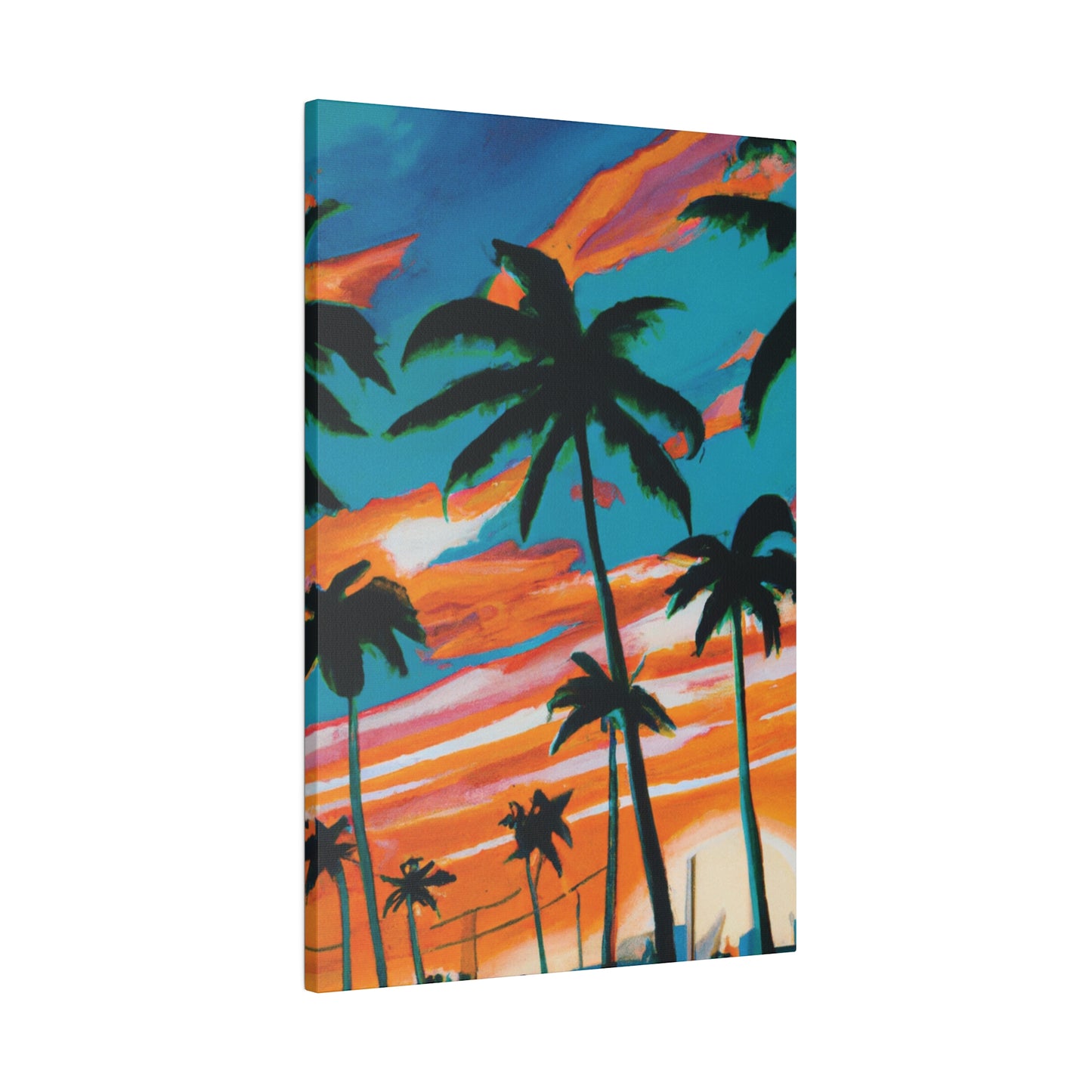 4895G - Miami Beach Sunset Painting Print | Miami | Beach | Sunset | Poster | Home Decor | Wall Art | Canvas