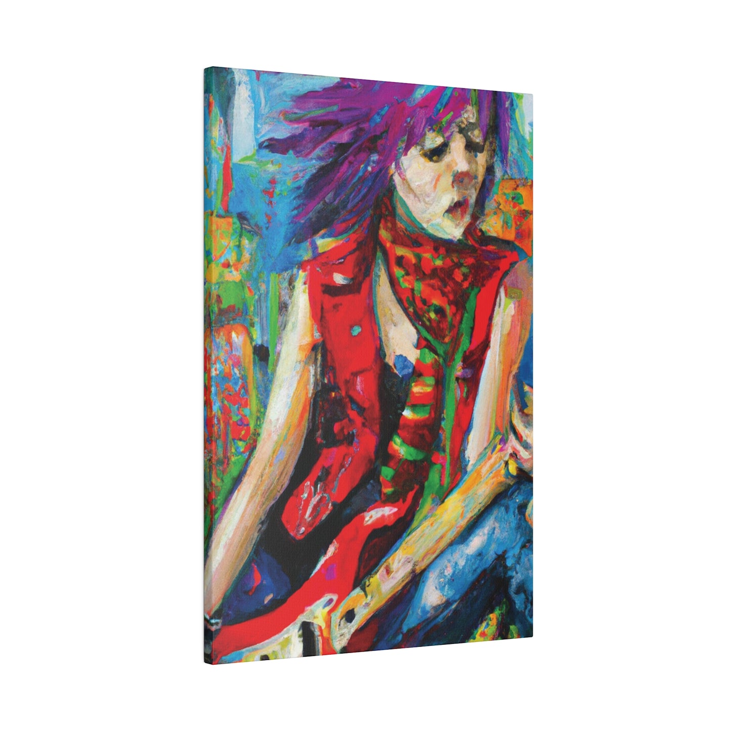 6732Q - Rockstar Oil Painting Style Print | Poster | Home Decor | Wall Art | Music Art | Canvas