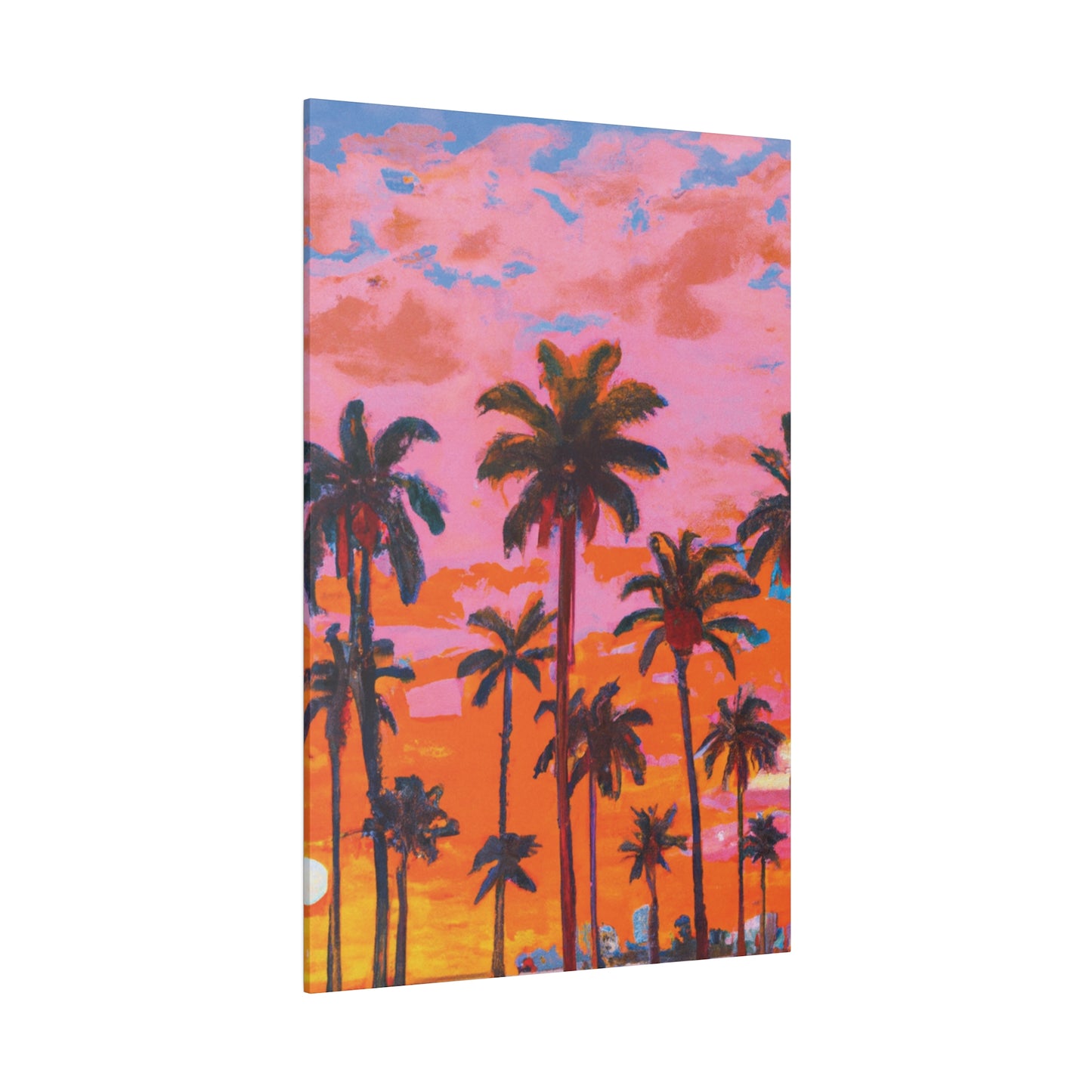 9385A - Miami Beach Sunset Painting Print | Miami | Beach | Sunset | Poster | Home Decor | Wall Art | Canvas