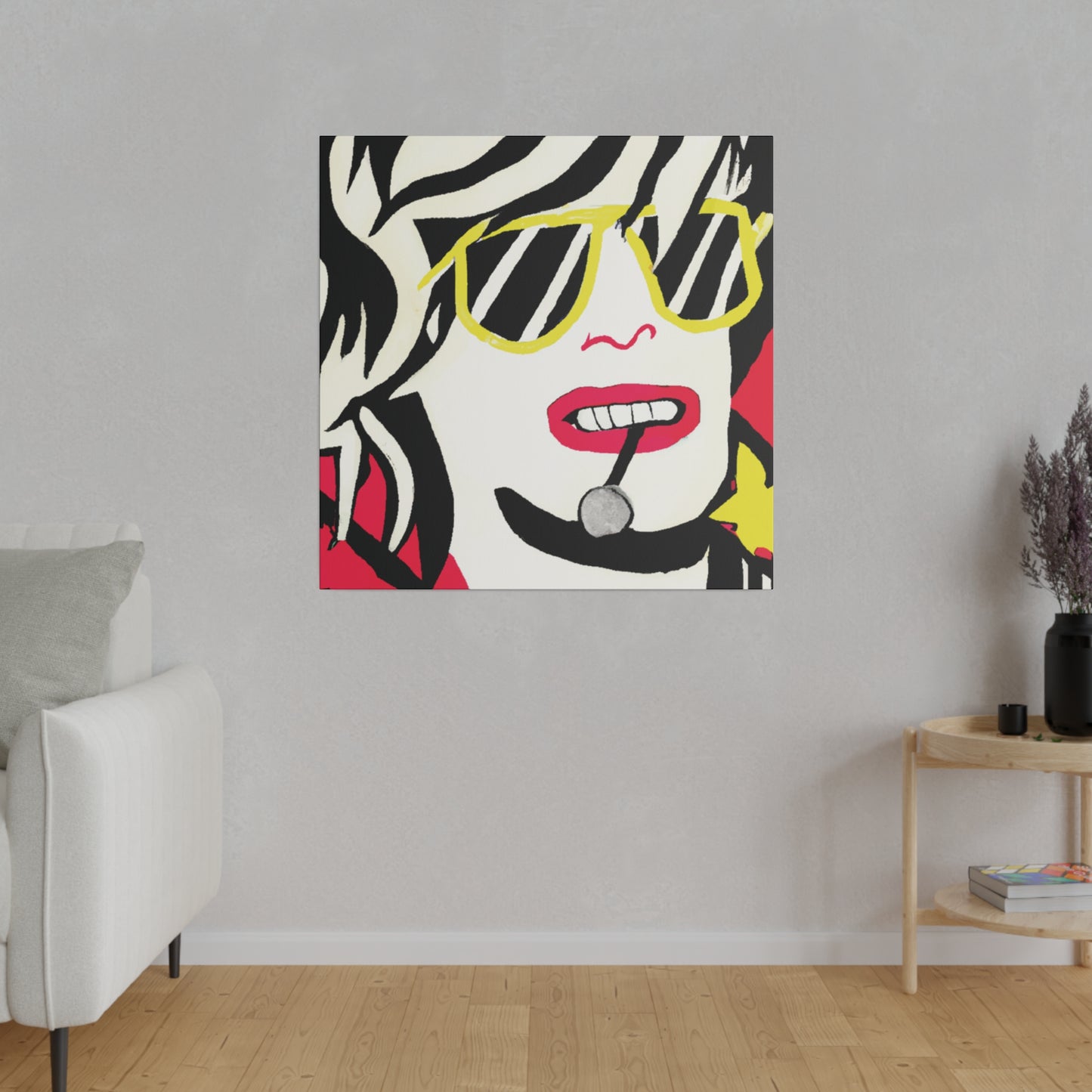 7456P - Rockstar Painting Print | Face | Abstract | Poster | Home Decor | Wall Art | Music Art | Canvas