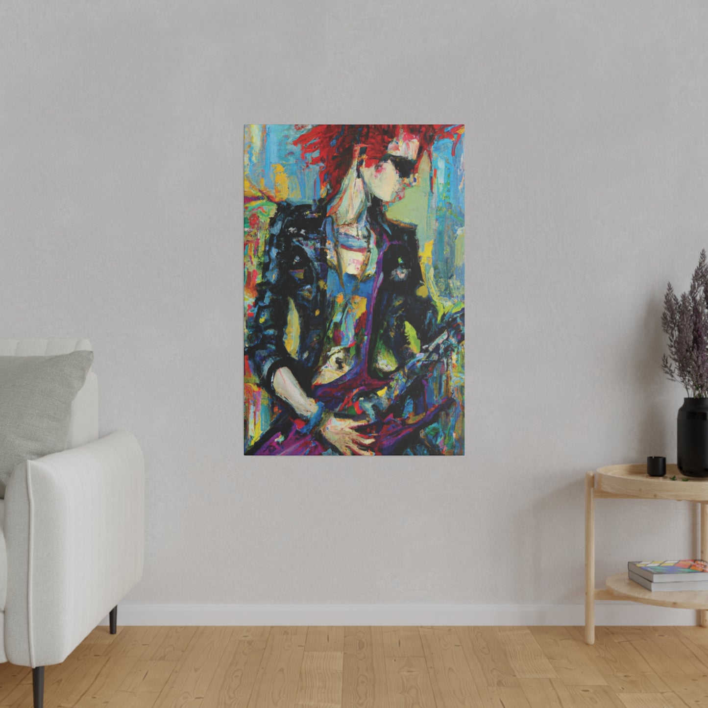 9745J - Rockstar Oil Painting Style Print | Poster | Home Decor | Wall Art | Music Art | Canvas