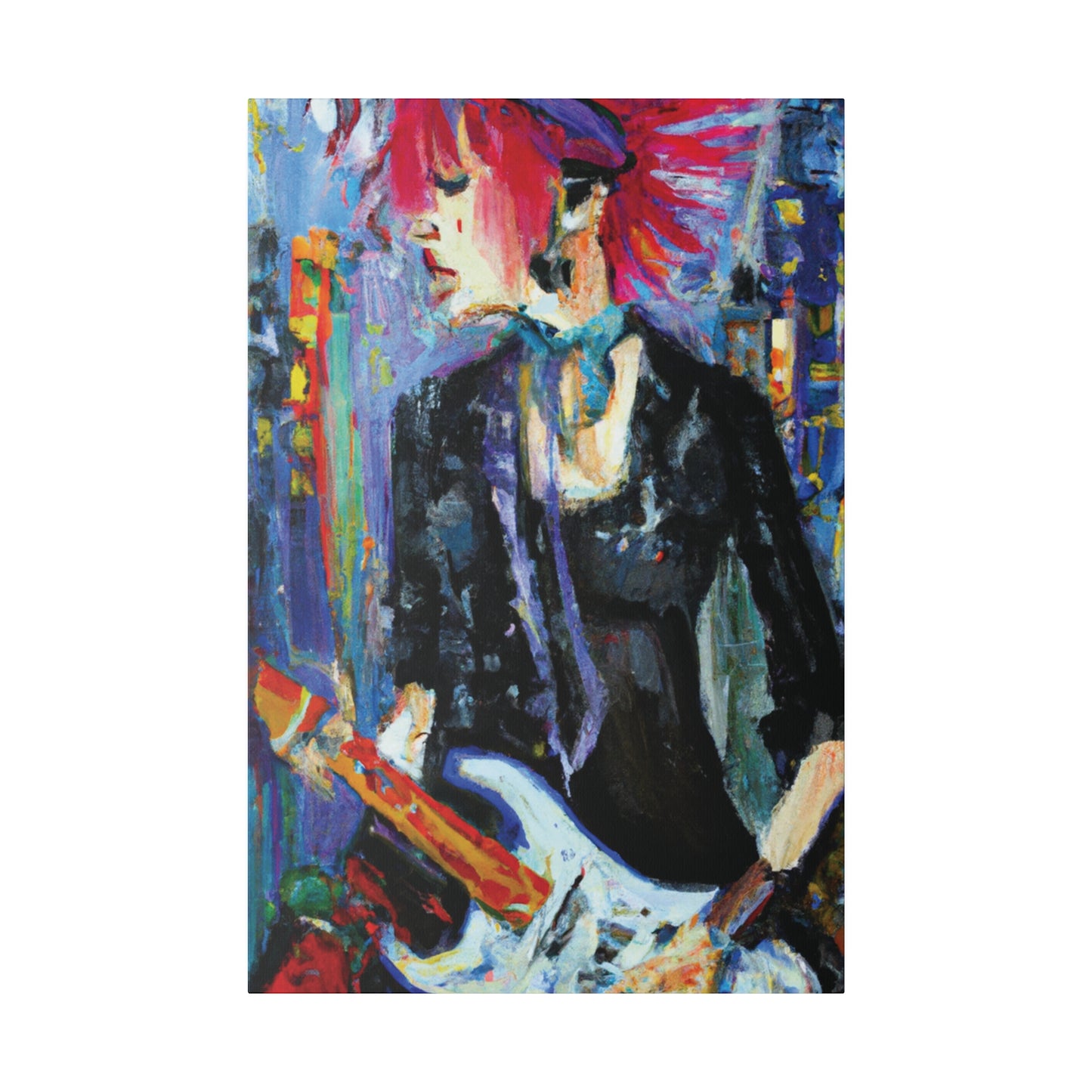 2491T - Rockstar Oil Painting Style Print | Poster | Home Decor | Wall Art | Music Art | Canvas